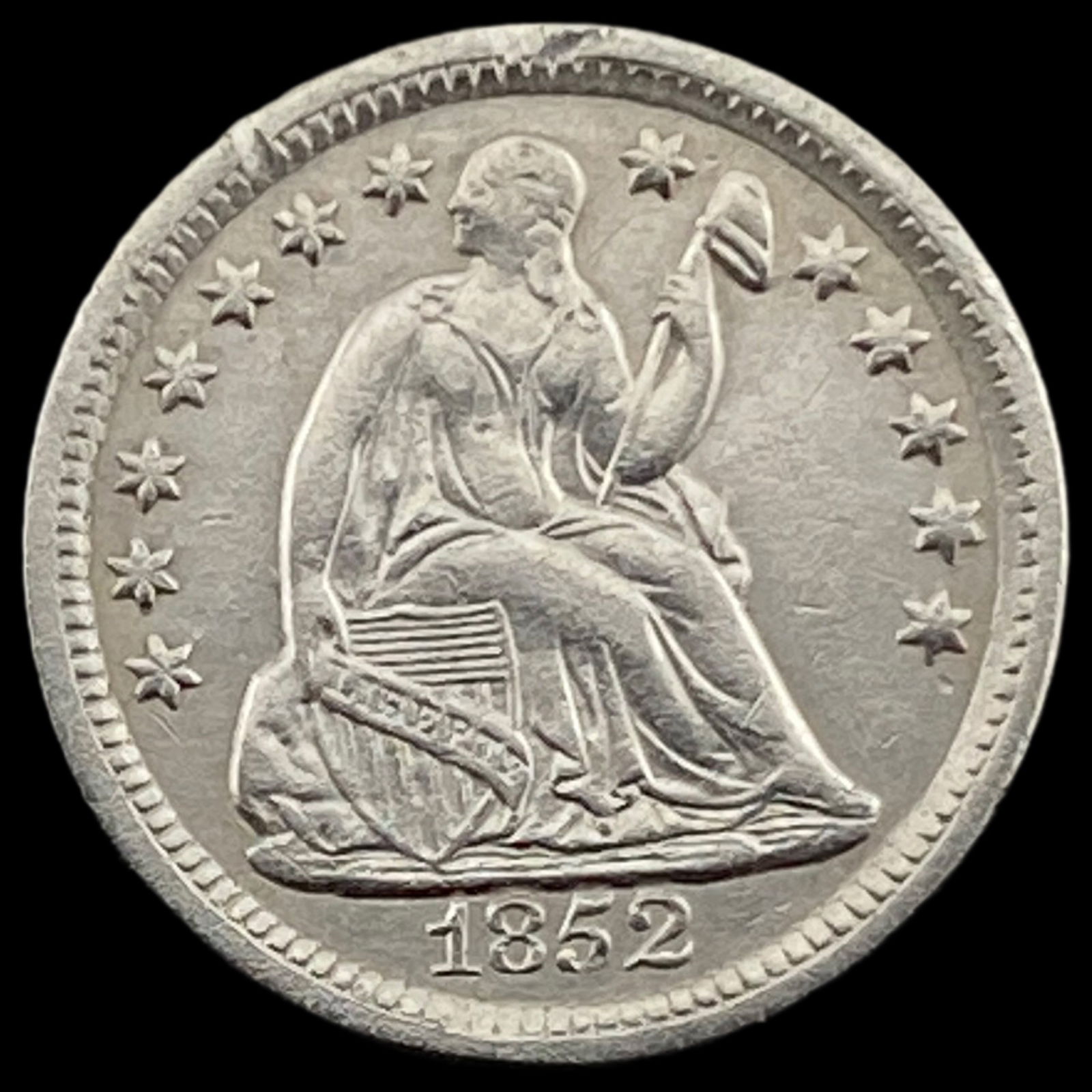 1852-O Seated Liberty Half Dime CLOSELY UNCIRCULATED: 1852-O Seated Liberty Half Dime CLOSELY UNCIRCULATED
