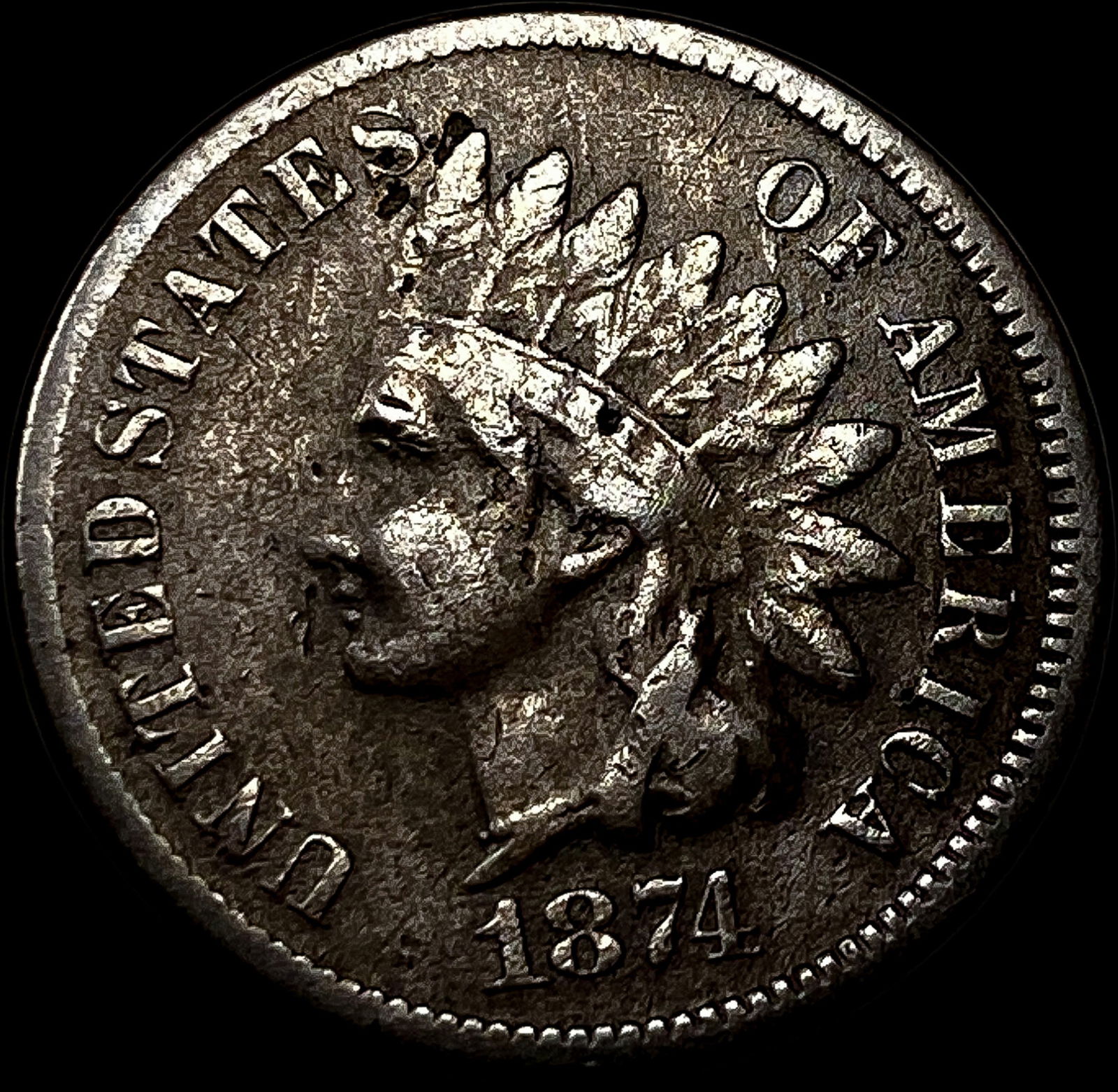 1874 Indian Head Cent HIGH GRADE: 1874 Indian Head Cent HIGH GRADE