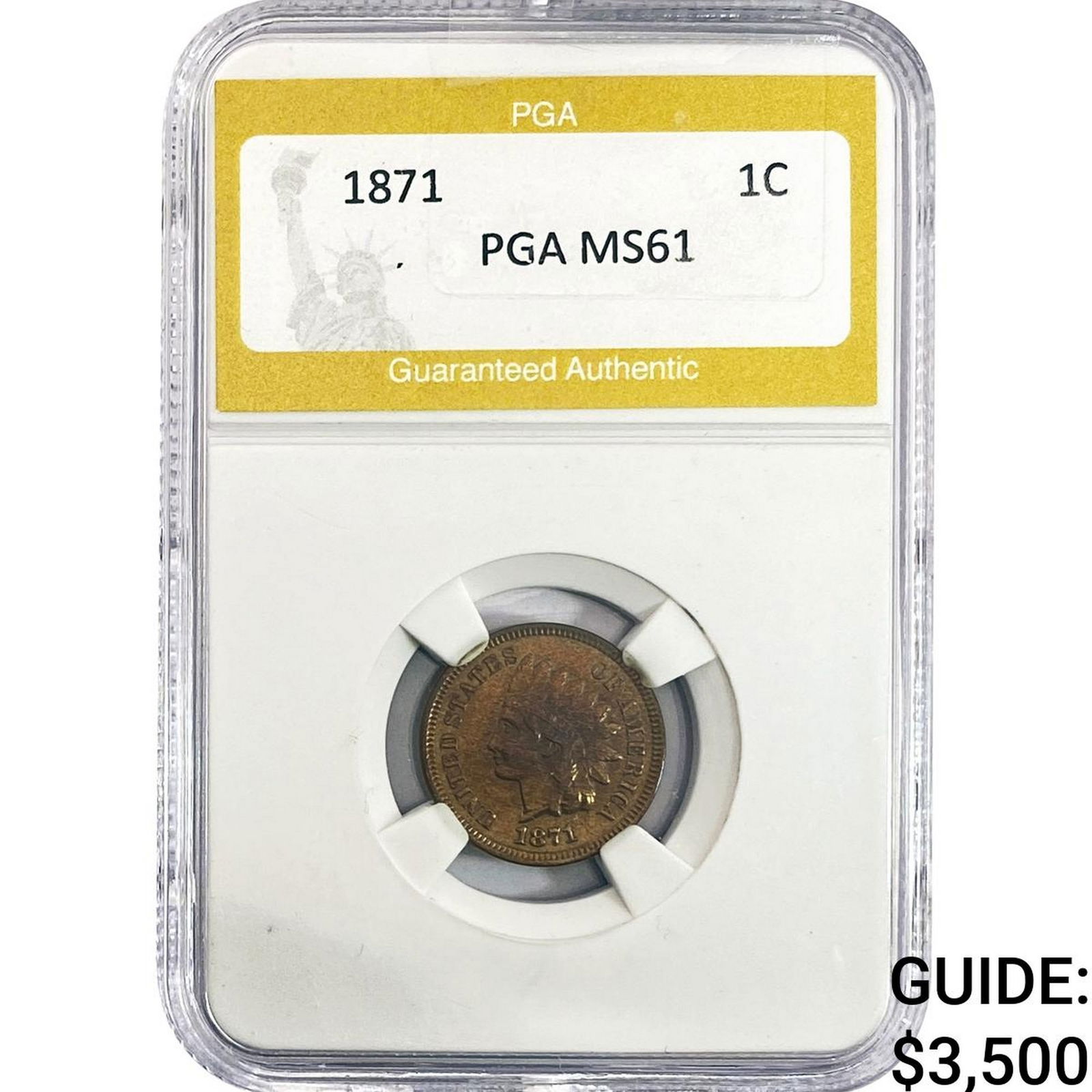 1871 Indian Head Cent PGA MS61: 1871 Indian Head Cent PGA MS61