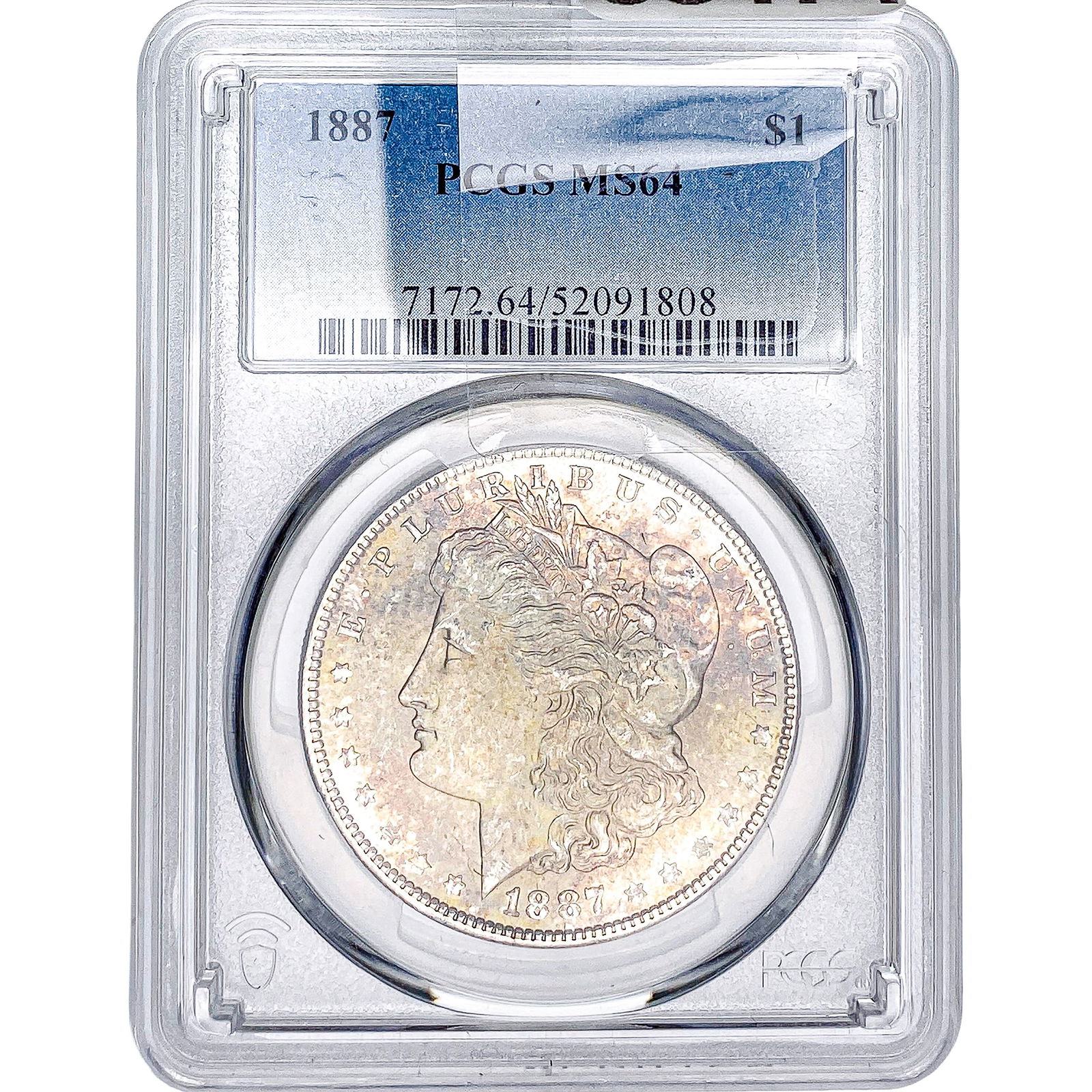 1887 Morgan Silver Dollar PCGS MS64: 1887 Morgan Silver Dollar PCGS MS64