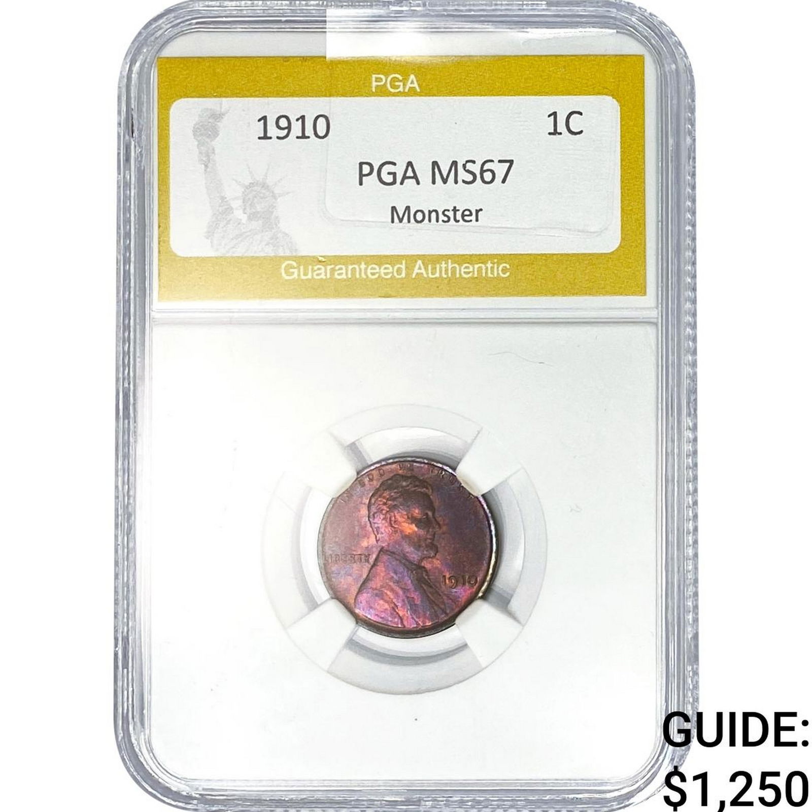 1910 Wheat Cent PGA MS67 Monster (1 of 2)