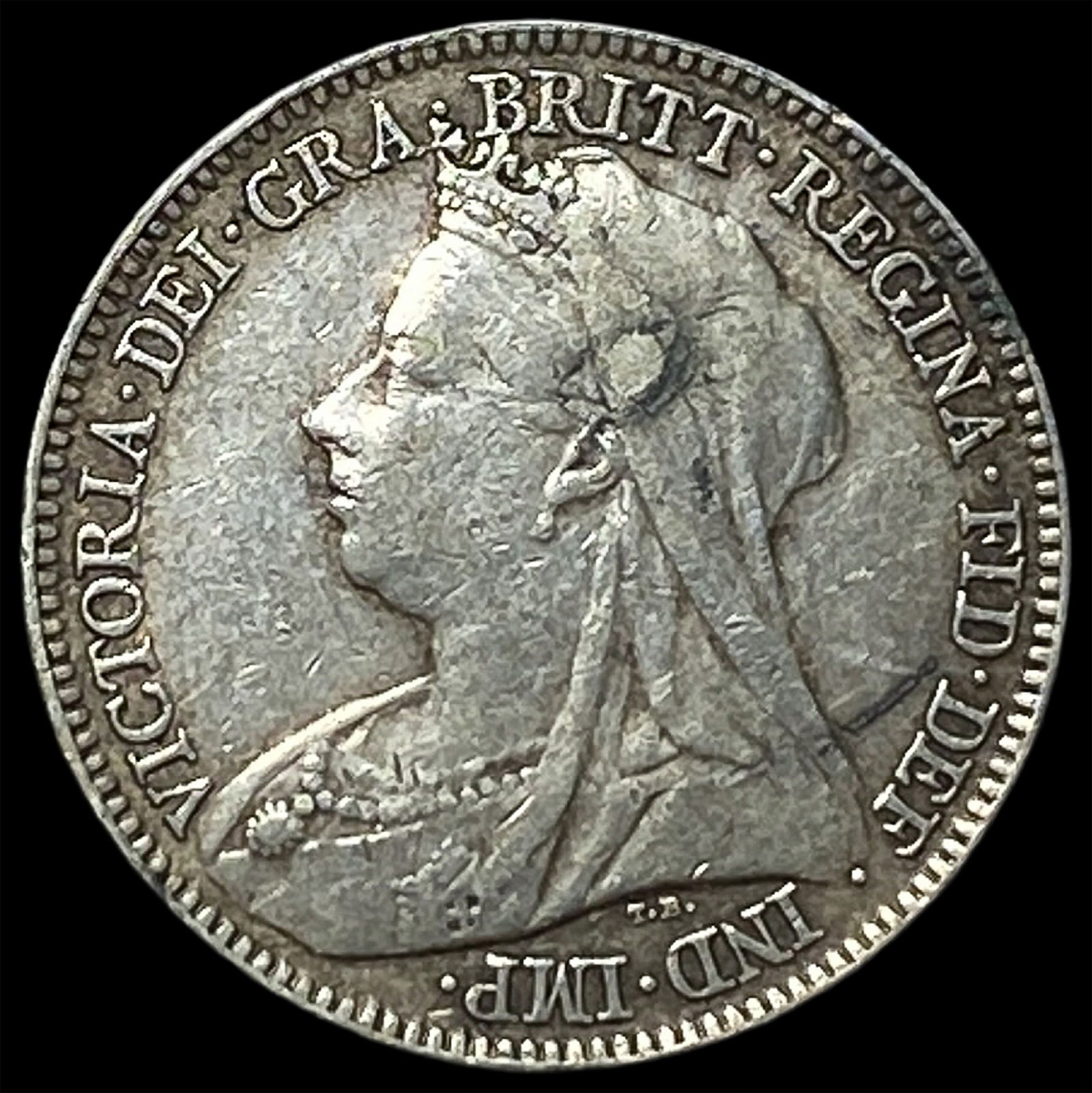 1897 Great Britain Queen Victoria Silver 6 Pence NEARLY UNCIRCULATED: 1897 Great Britain Queen Victoria Silver 6 Pence NEARLY UNCIRCULATED