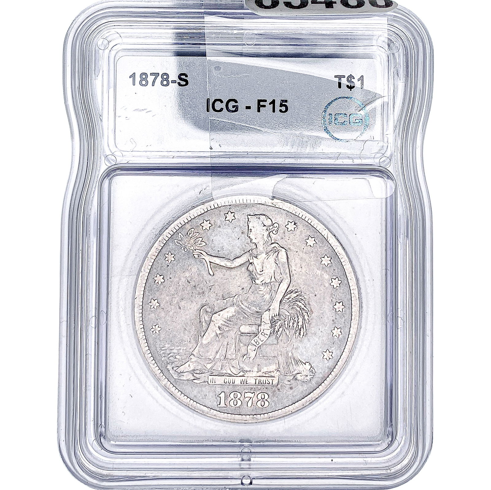 1878-S Silver Trade Dollar PCGS F15: 1878-S Silver Trade Dollar PCGS F15