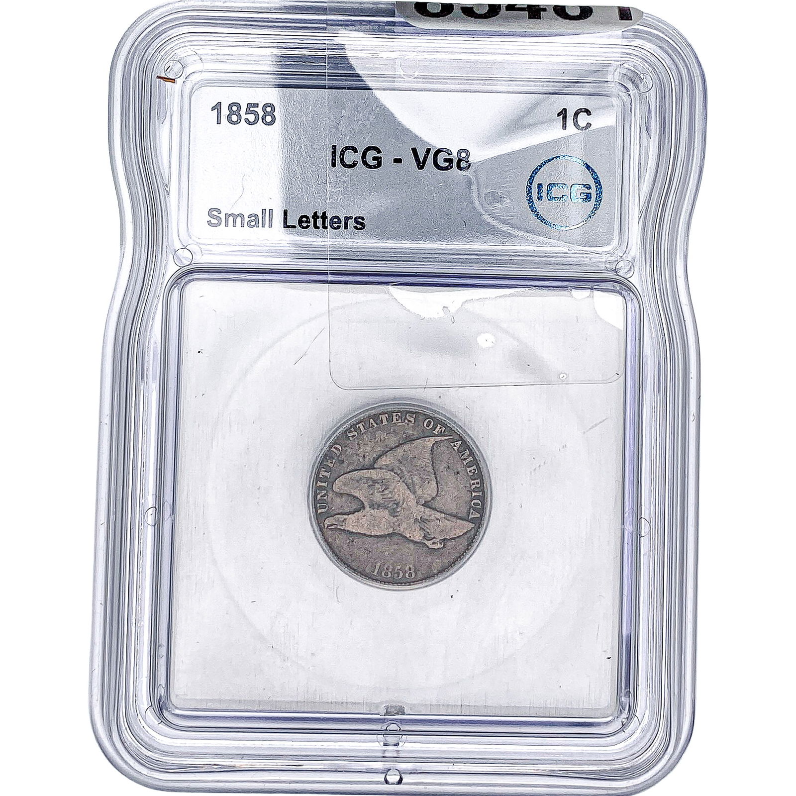 1858 Flying Eagle Cent PCGS VG8: 1858 Flying Eagle Cent PCGS VG8