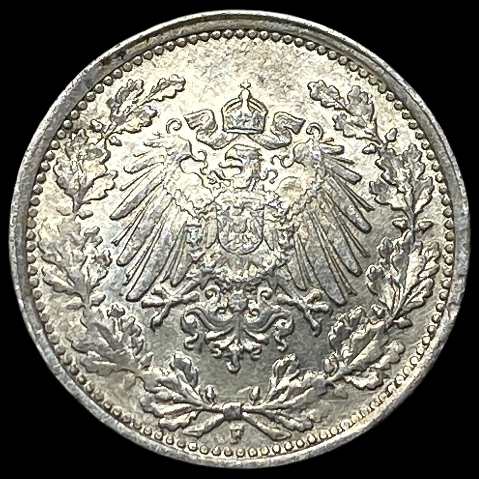 1918 German Empire Silver Half Mark CHOICE AU: 1918 German Empire Silver Half Mark CHOICE AU