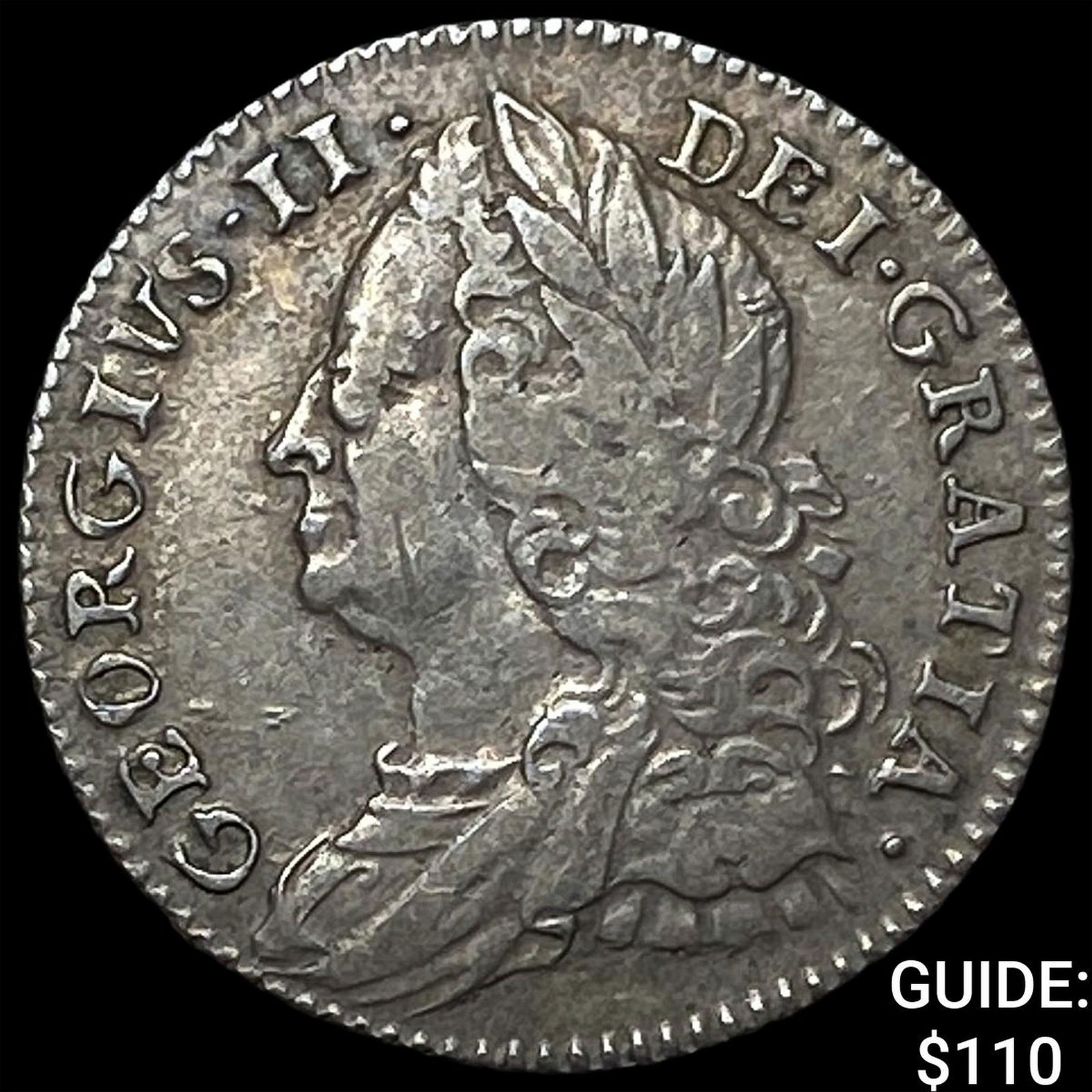 1757 Great Britain George II Silver 6 Pence CLOSELY UNCIRCULATED: 1757 Great Britain George II Silver 6 Pence CLOSELY UNCIRCULATED