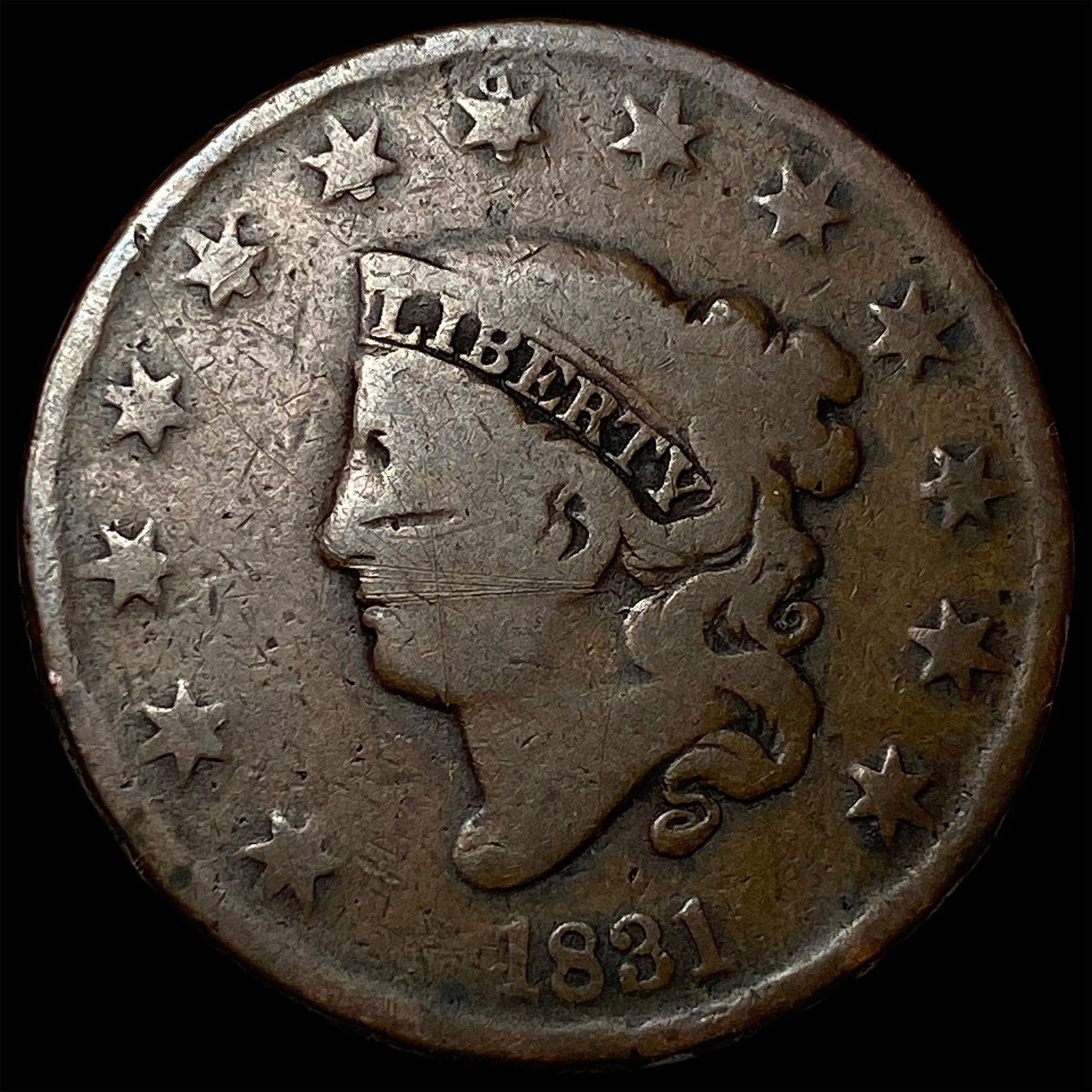 1831 Coronet Head Large Cent HIGH GRADE (1 of 2)