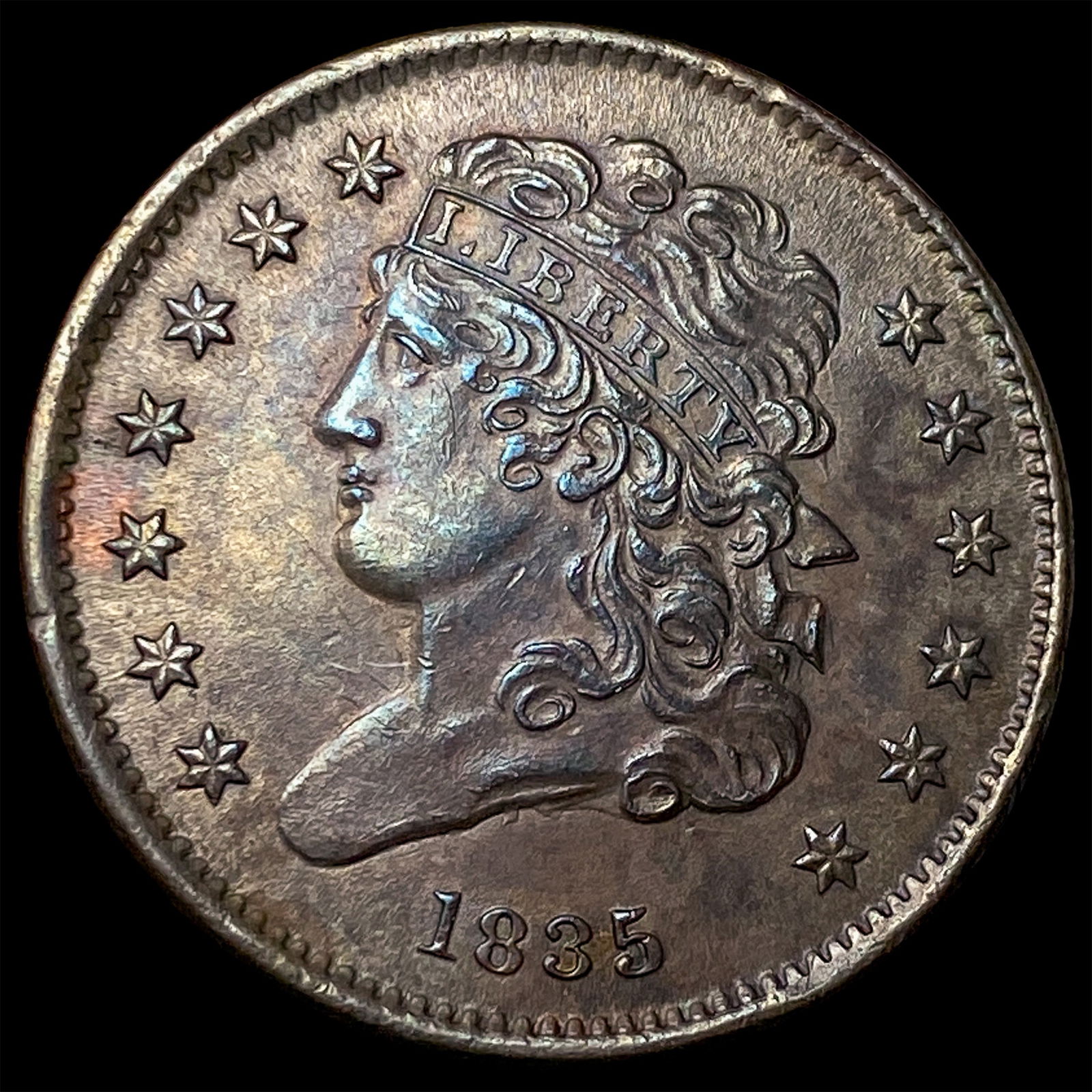 1835 Classic Head Half Cent UNCIRCULATED: 1835 Classic Head Half Cent UNCIRCULATED