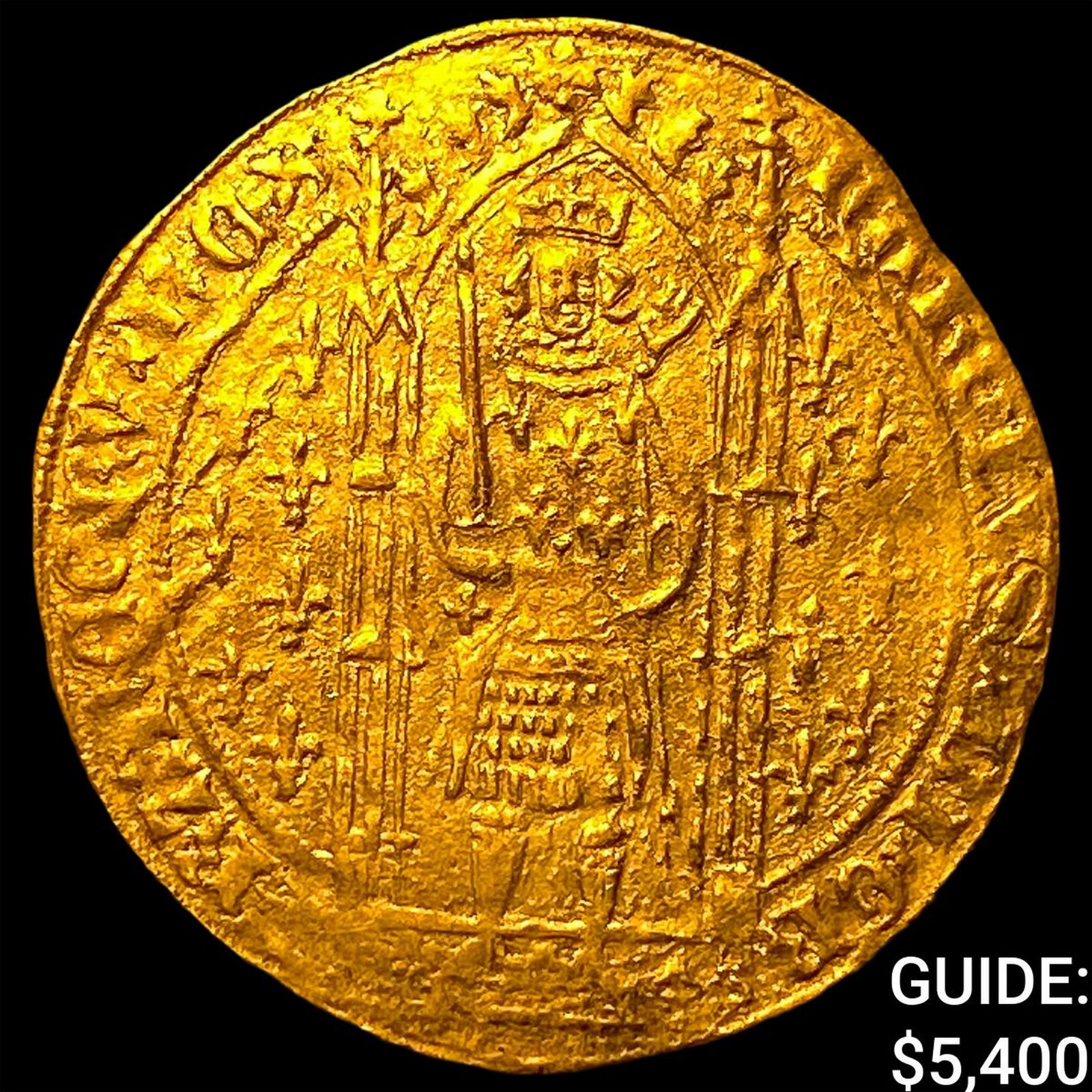 Medieval France Charles V 1364-1380 Gold Franc CHOICE AU: Medieval France Charles V 1364-1380 Gold Franc CHOICE AU