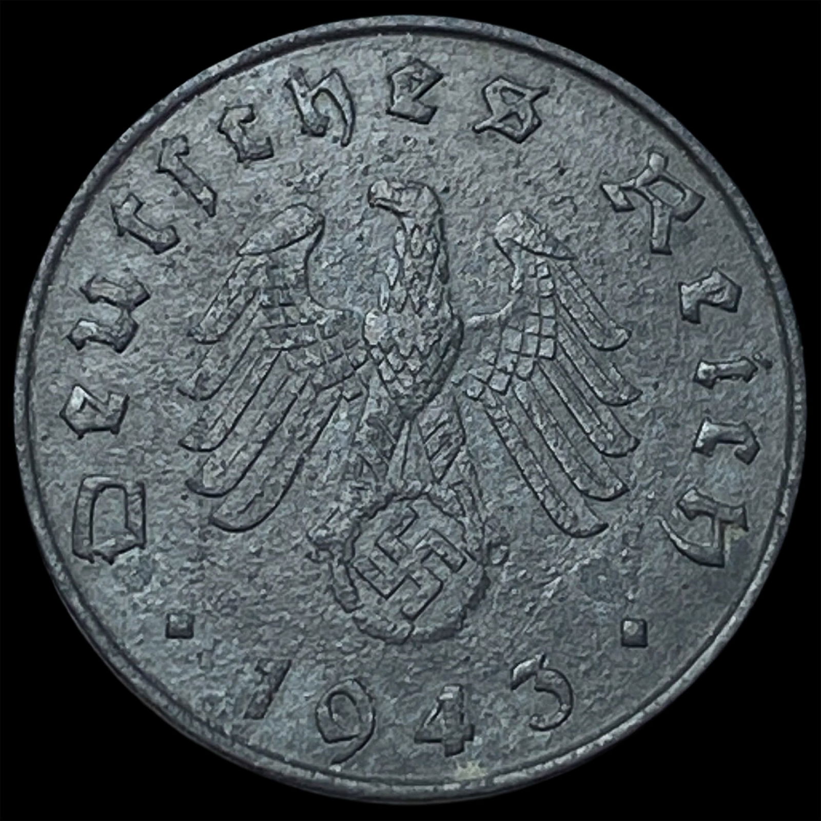 1943 Germany Zinc 10 Reichspfennig UNCIRCULATED: 1943 Germany Zinc 10 Reichspfennig UNCIRCULATED