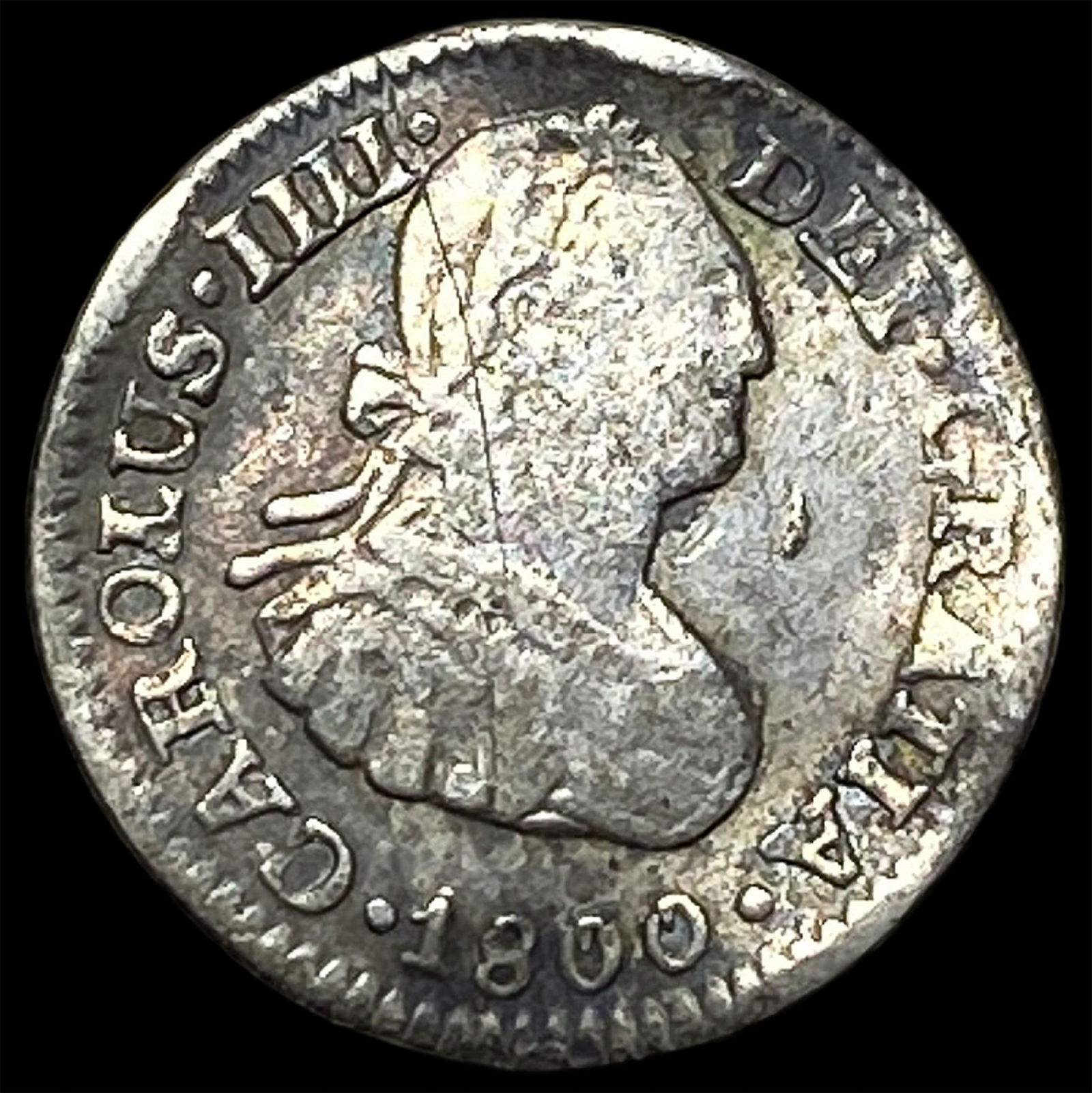1800 Mexico Silver Half Reale NEARLY UNCIRCULATED: 1800 Mexico Silver Half Reale NEARLY UNCIRCULATED