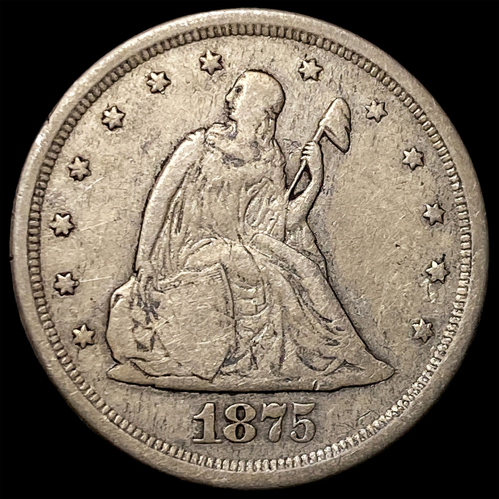 1875-S Silver Twenty Cents NEARLY UNCIRCULATED (1 of 2)