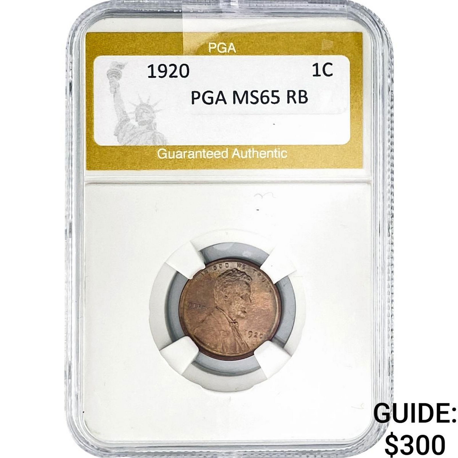 1920 Wheat Cent PGA MS65 RB: 1920 Wheat Cent PGA MS65 RB