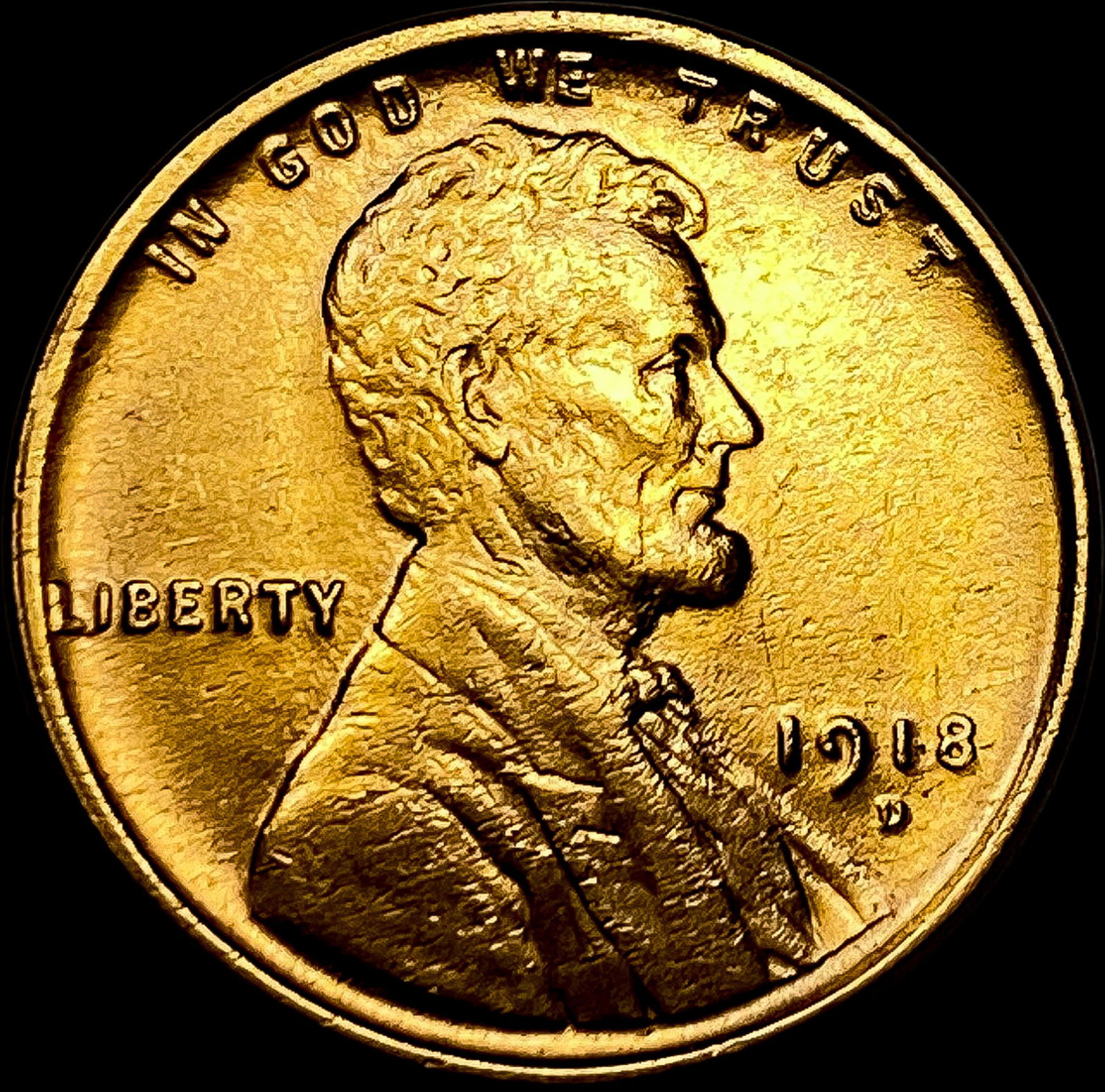 1918-D Lincoln Wheat Cent NEARLY UNCIRCULATED (1 of 2)