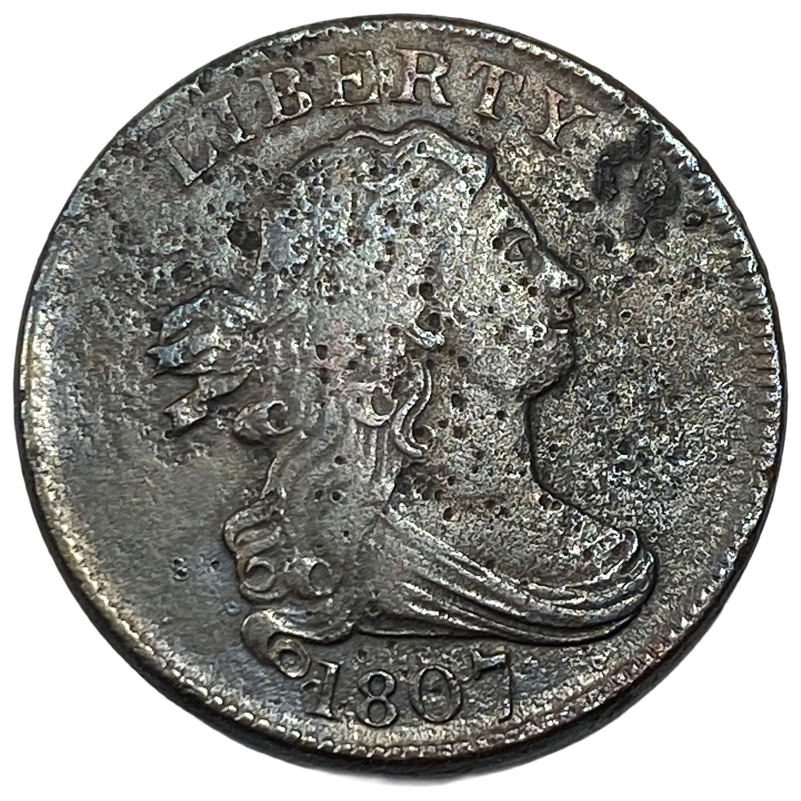 1807 Draped Bust Half Cent (1 of 2)