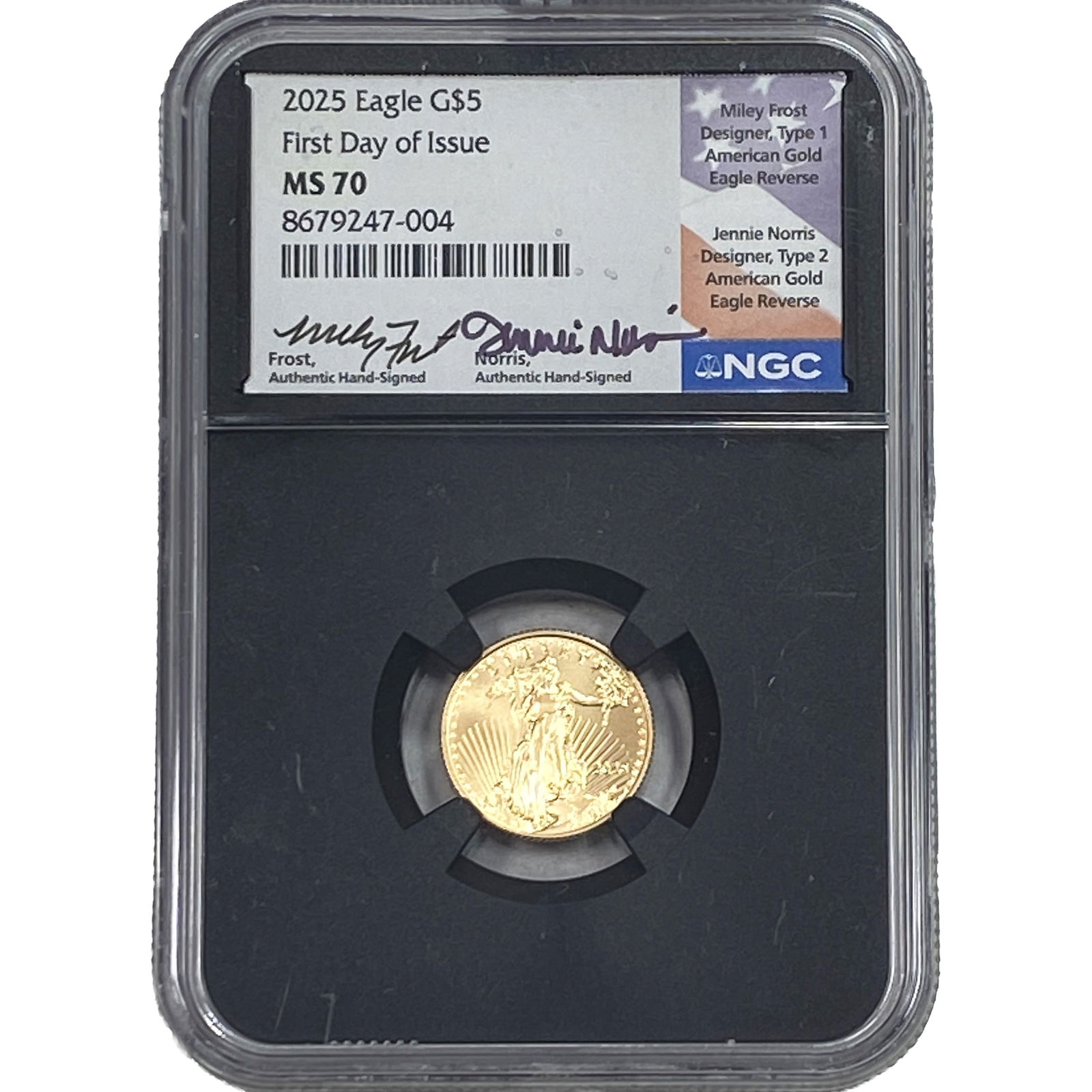 2025 Gold American Eagle $5 1/10oz NGC MS70 (1 of 2)