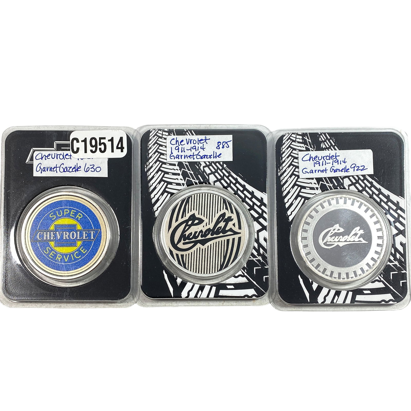 [3 Coins] 1911-1914 Silver Chevrolet Coins: [3 Coins] 1911-1914 Silver Chevrolet Coins