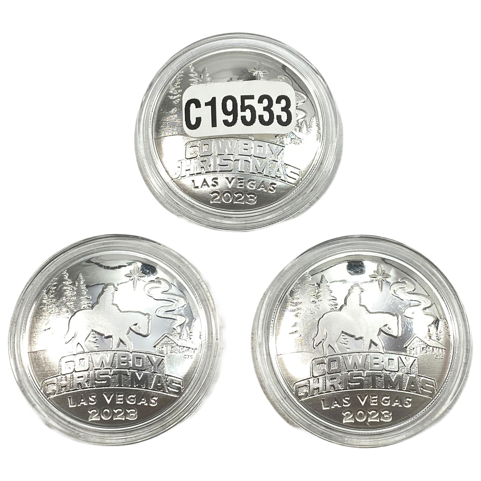 [3 Coins] 2023 Silver Cowboy Christmas Coins 1oz: [3 Coins] 2023 Silver Cowboy Christmas Coins 1oz