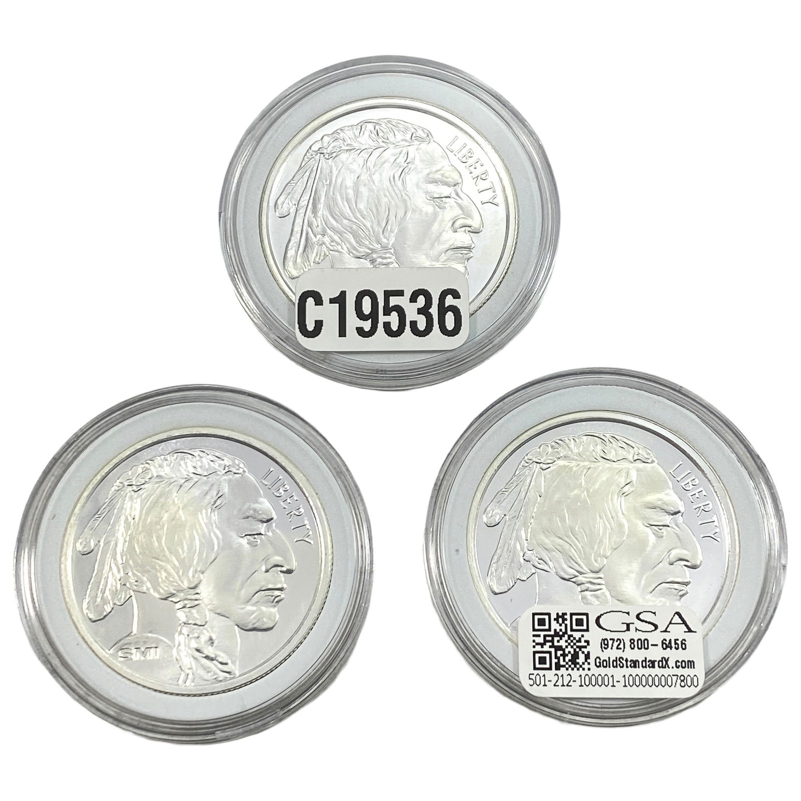 [3 Coins] Silver Buffalo 1oz Coin: [3 Coins] Silver Buffalo 1oz Coin
