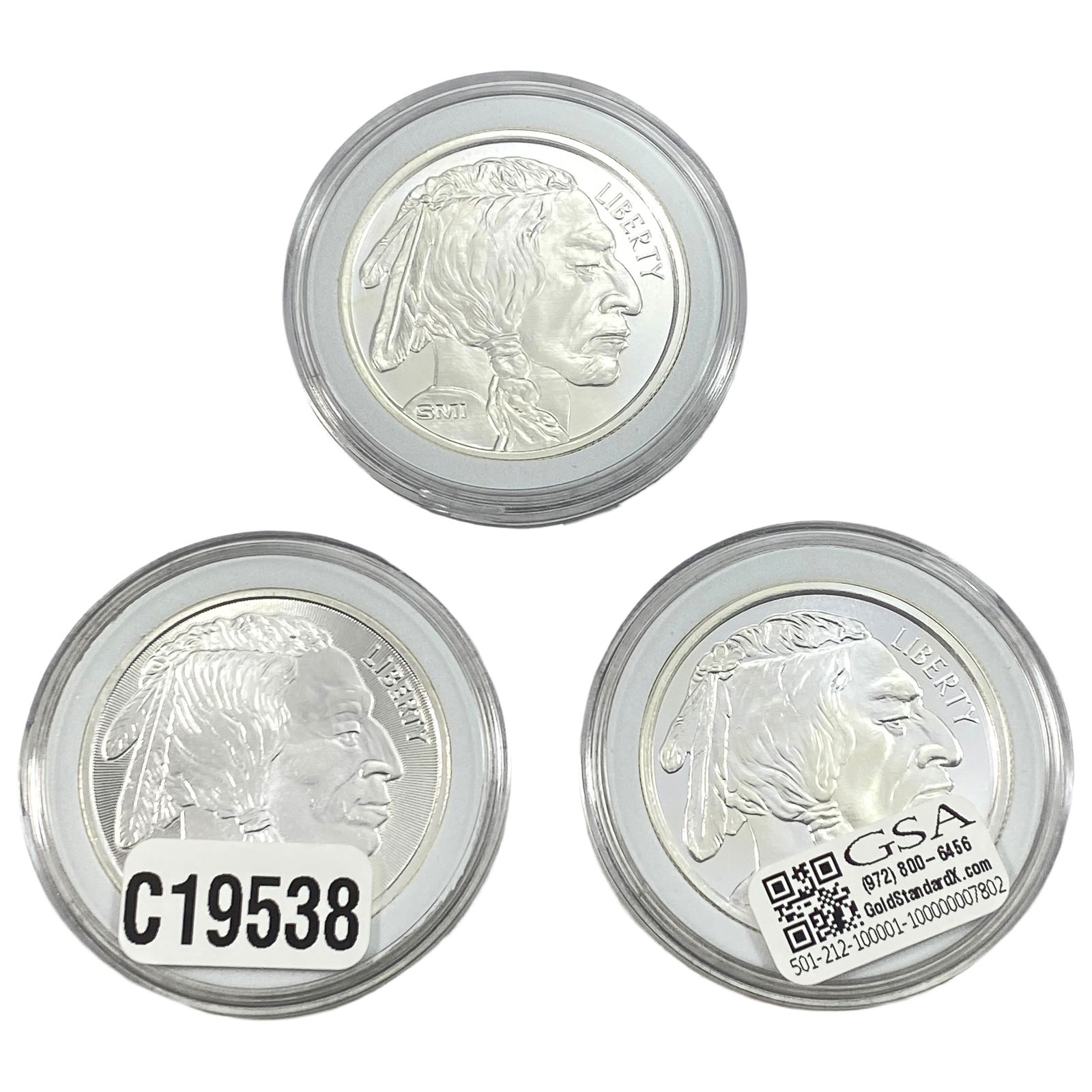 [3 Coins] Silver Buffalo 1oz Coin: [3 Coins] Silver Buffalo 1oz Coin