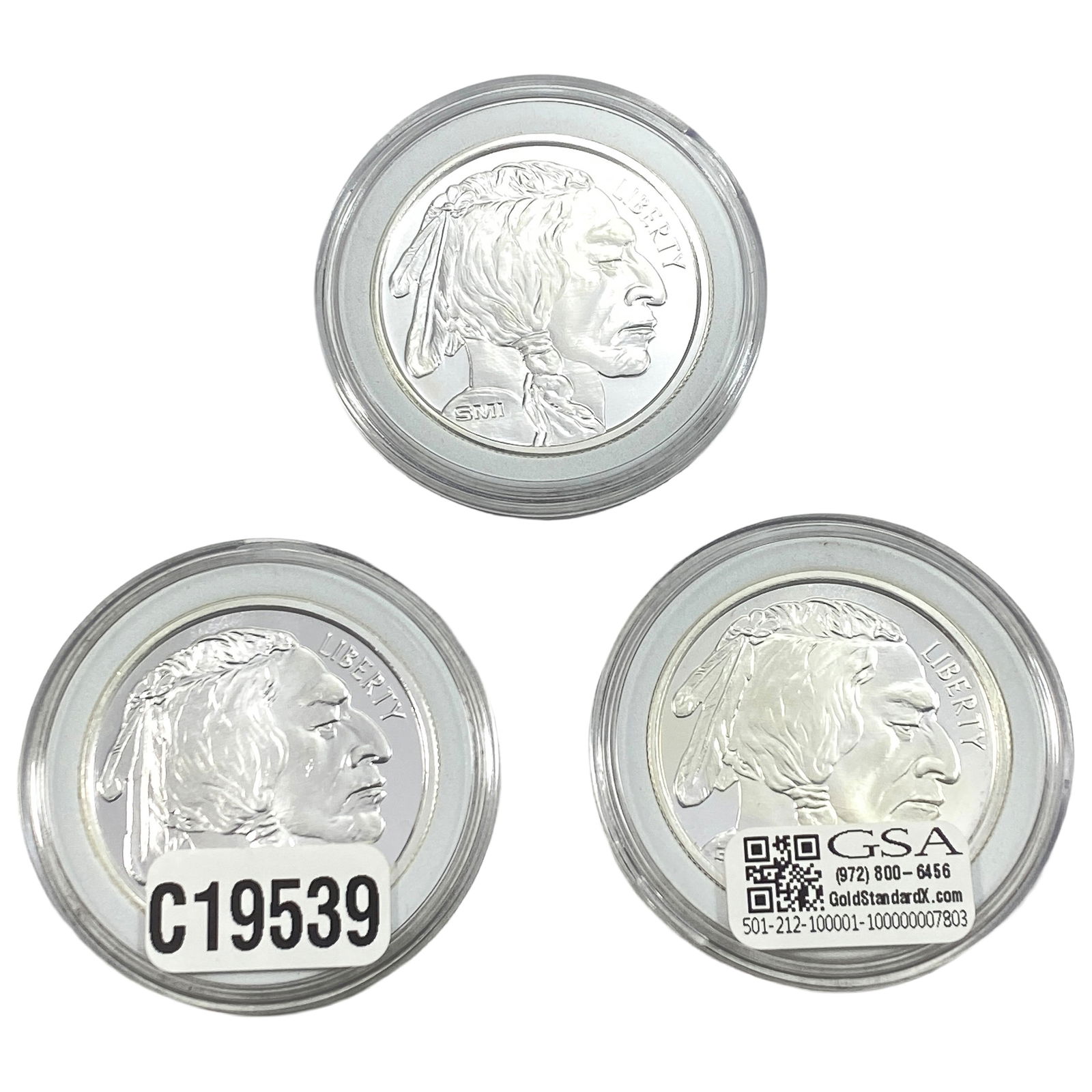 [3 Coins] Silver Buffalo 1oz Coin: [3 Coins] Silver Buffalo 1oz Coin