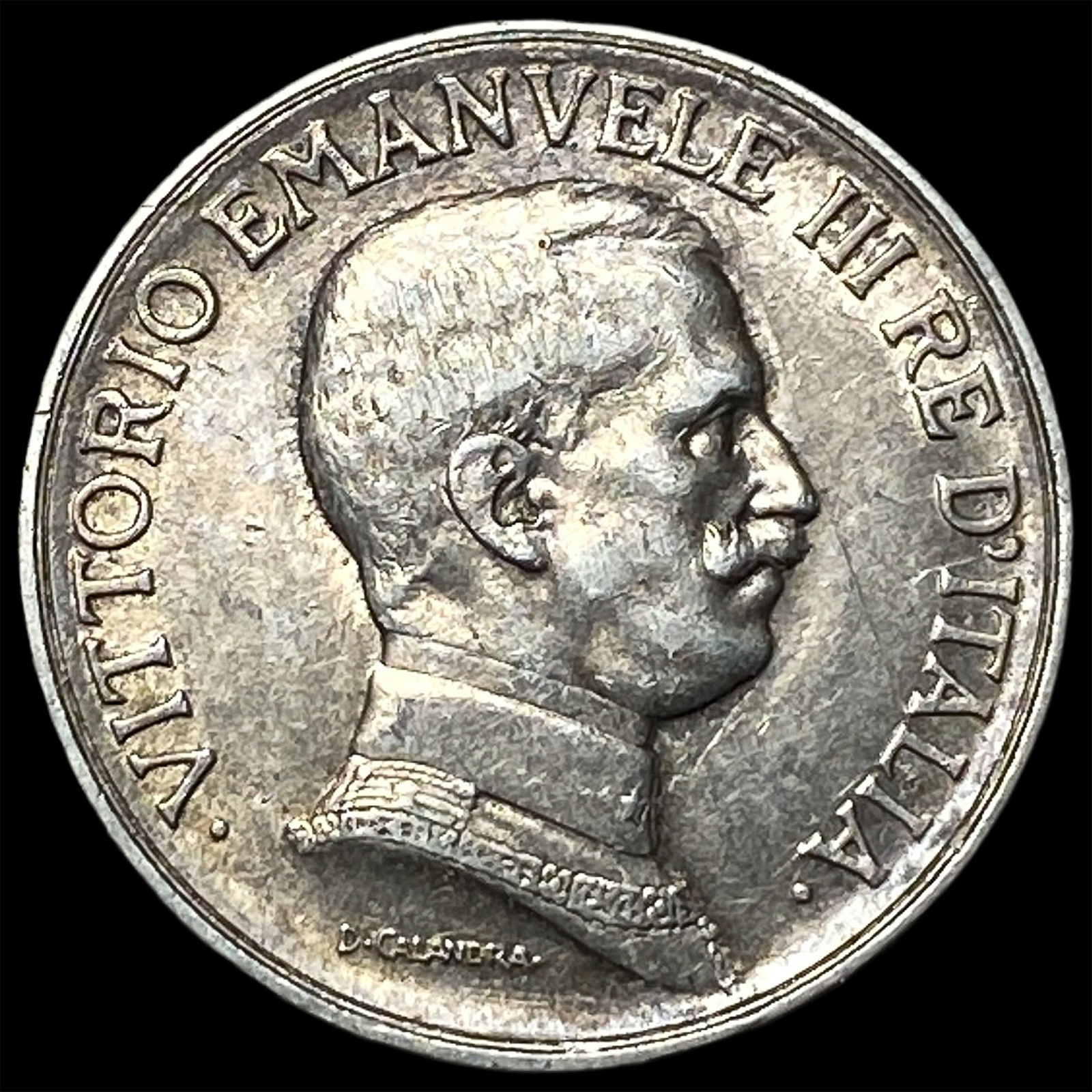 1917 Italy Silver 1 Lire HIGH GRADE: 1917 Italy Silver 1 Lire HIGH GRADE