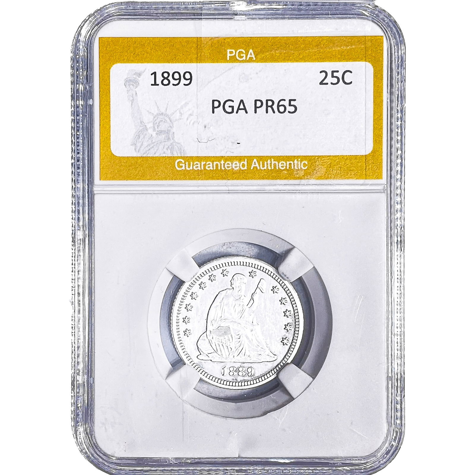1899 Seated Liberty Quarter PGA PR65: 1899 Seated Liberty Quarter PGA PR65