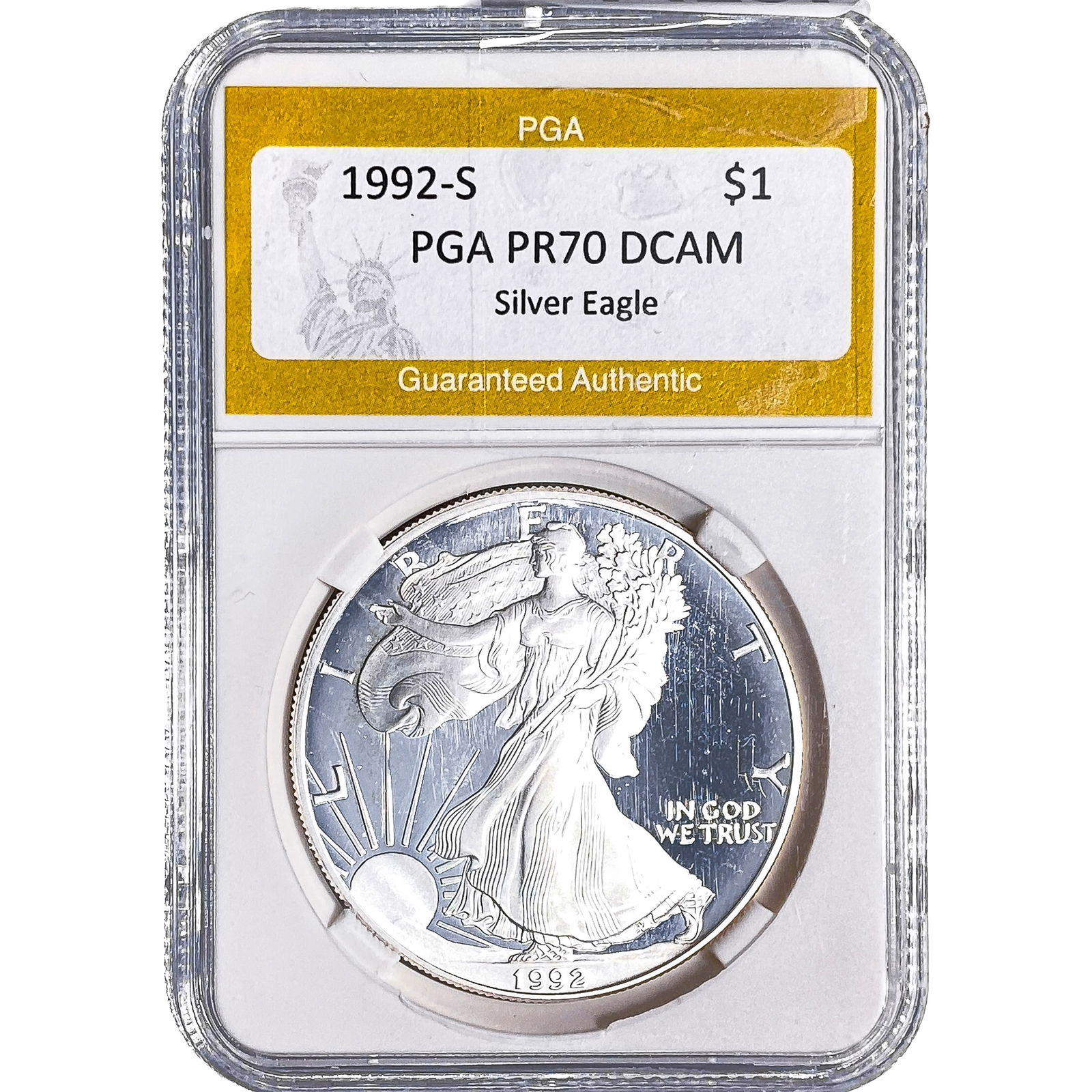 1992-S Silver Eagle PGA PR70 DCAM (1 of 2)
