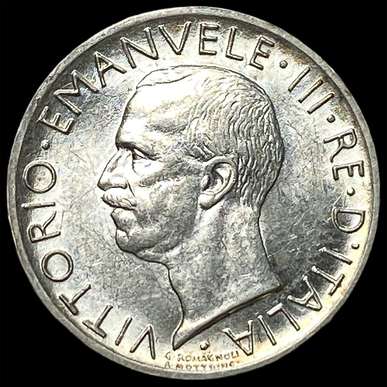 1929 Italy Silver 5 Lire CLOSELY UNCIRCULATED: 1929 Italy Silver 5 Lire CLOSELY UNCIRCULATED