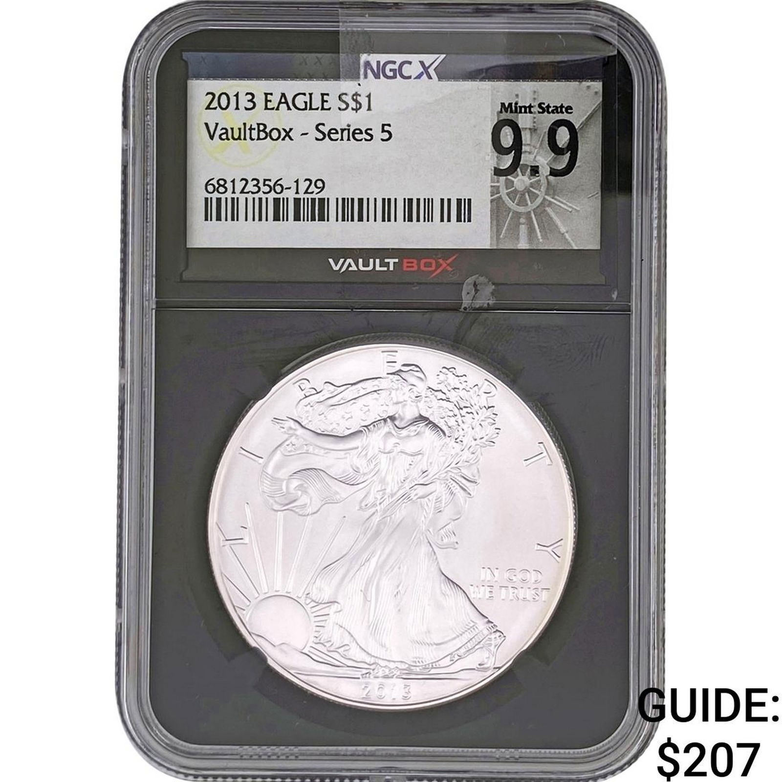 2013 Silver Eagle NGC MS9.9 Vaultbox Series 5: 2013 Silver Eagle NGC MS9.9 Vaultbox Series 5