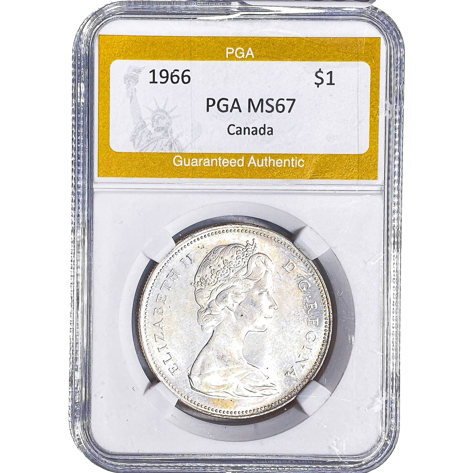 1966 Canada Silver Dollar PGA MS67: 1966 Canada Silver Dollar PGA MS67