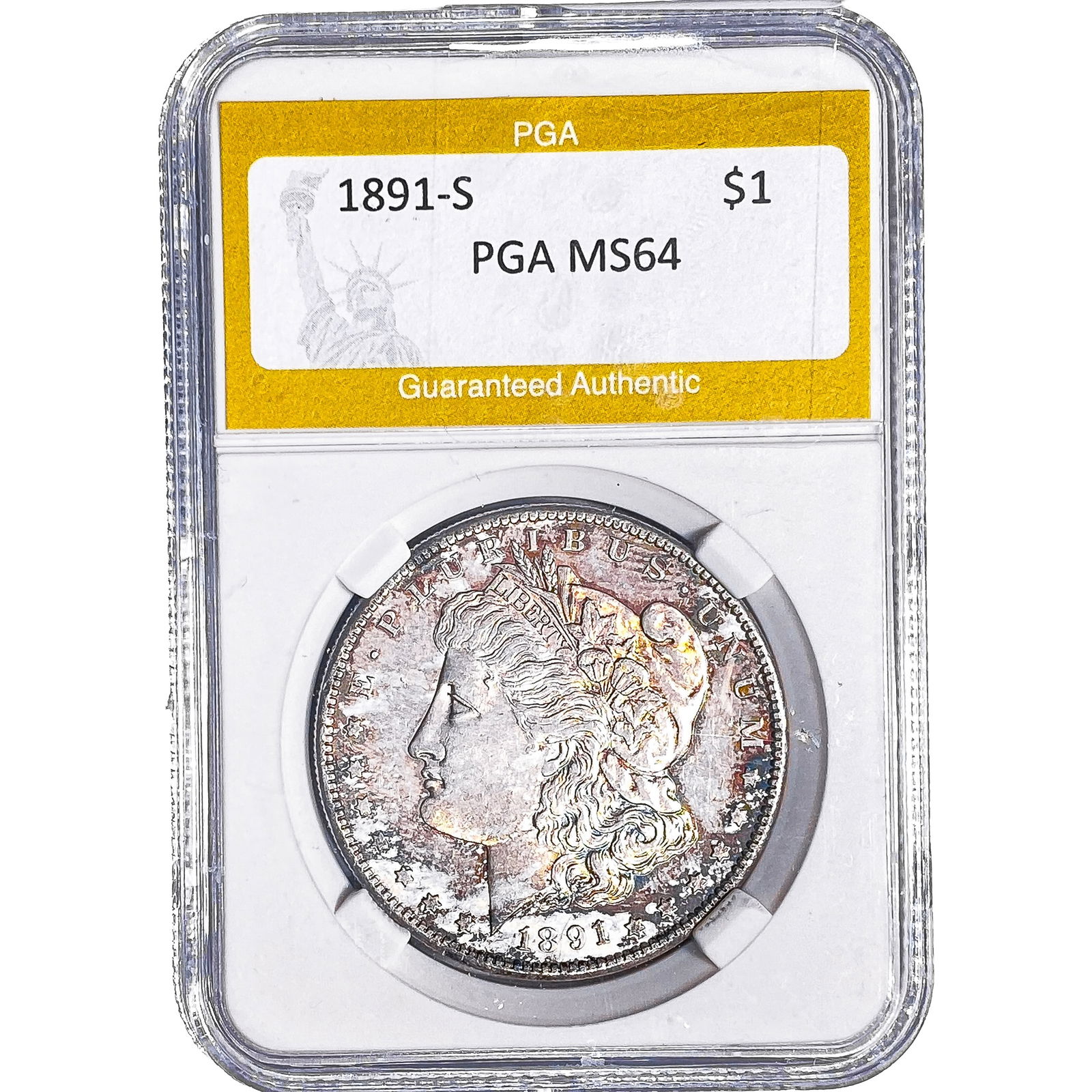 1891-S Morgan Silver Dollar PGA MS64 (1 of 2)