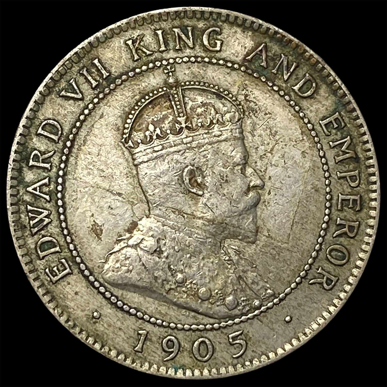 1905 Jamaica Silver 1 Penny NEARLY UNCIRCULATED: 1905 Jamaica Silver 1 Penny NEARLY UNCIRCULATED