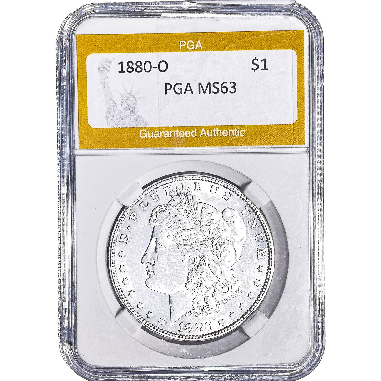 1880-O Morgan Silver Dollar PGA MS63: 1880-O Morgan Silver Dollar PGA MS63