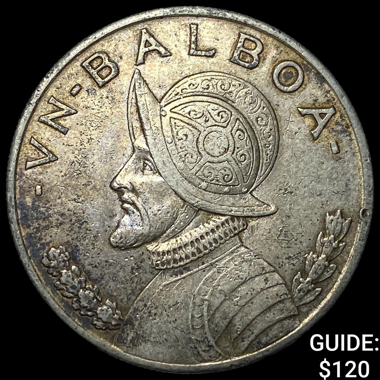 1934 Panama Silver 1 Balboa NEARLY UNCIRCULATED: 1934 Panama Silver 1 Balboa NEARLY UNCIRCULATED