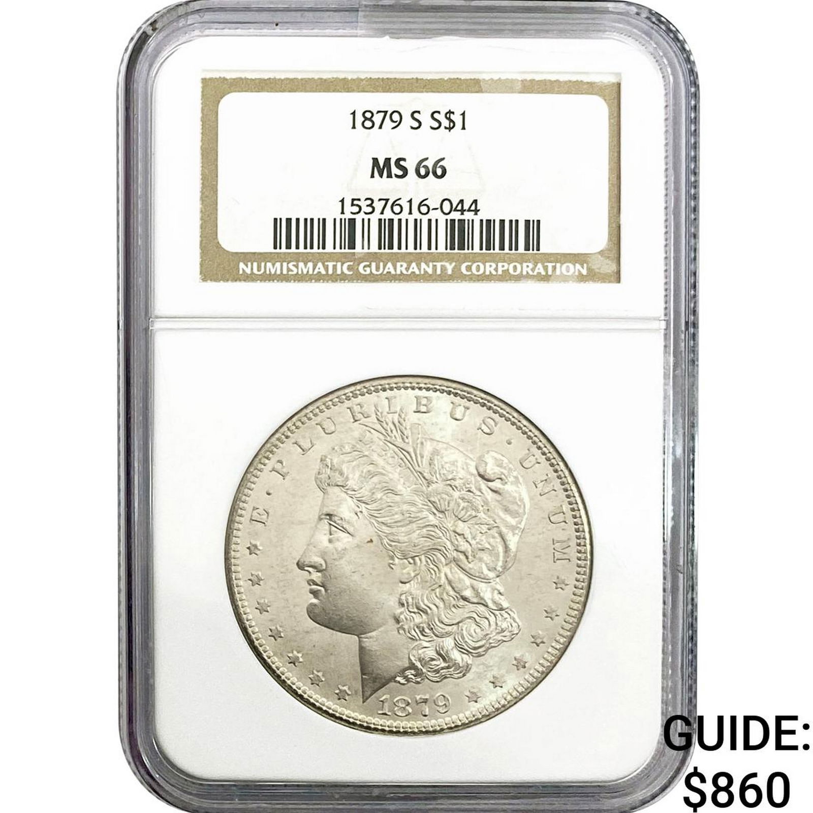 1879-S Morgan Silver Dollar NGC MS66: 1879-S Morgan Silver Dollar NGC MS66