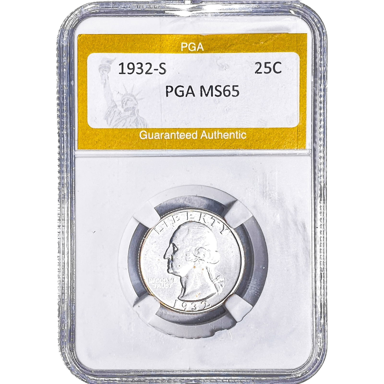 1932-S Washington Silver Quarter PGA MS65 (1 of 2)