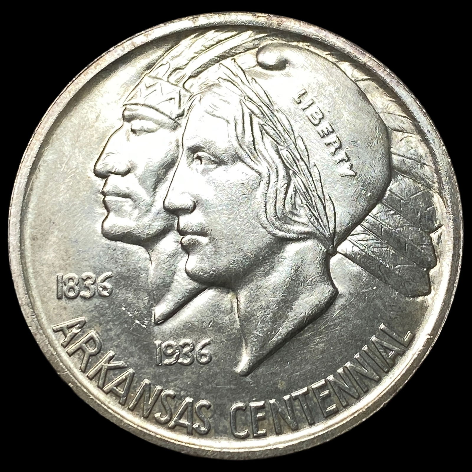 1936 Arkansas Centennial Silver Half Dollar GEM BU: 1936 Arkansas Centennial Silver Half Dollar GEM BU