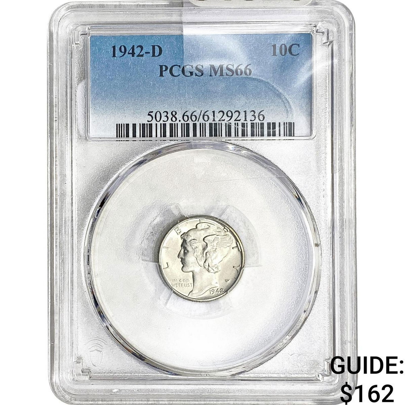 1942-D Mercury Silver Dime PCGS MS66: 1942-D Mercury Silver Dime PCGS MS66