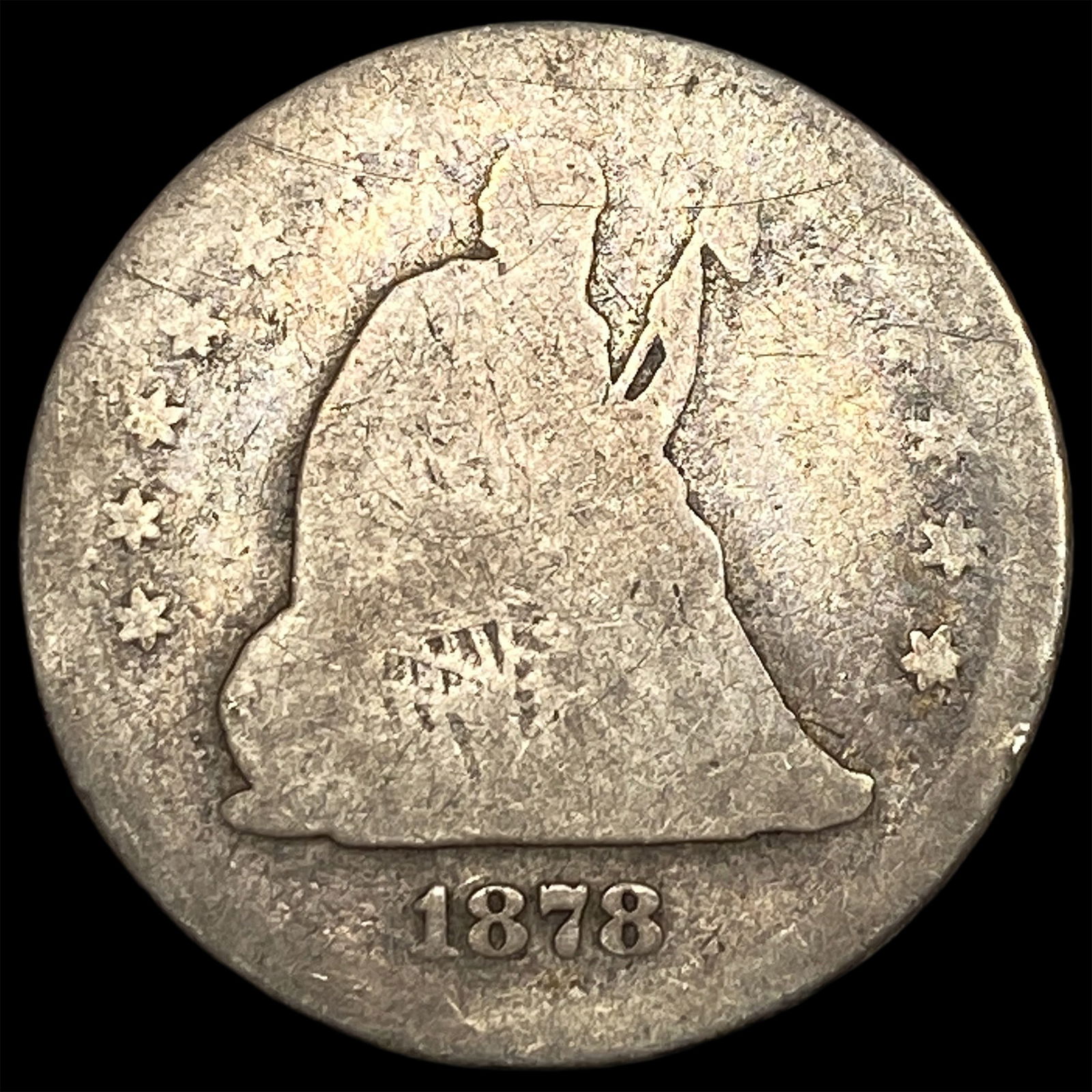 1878 Seated Liberty Quarter NICELY CIRCULATED (1 of 2)