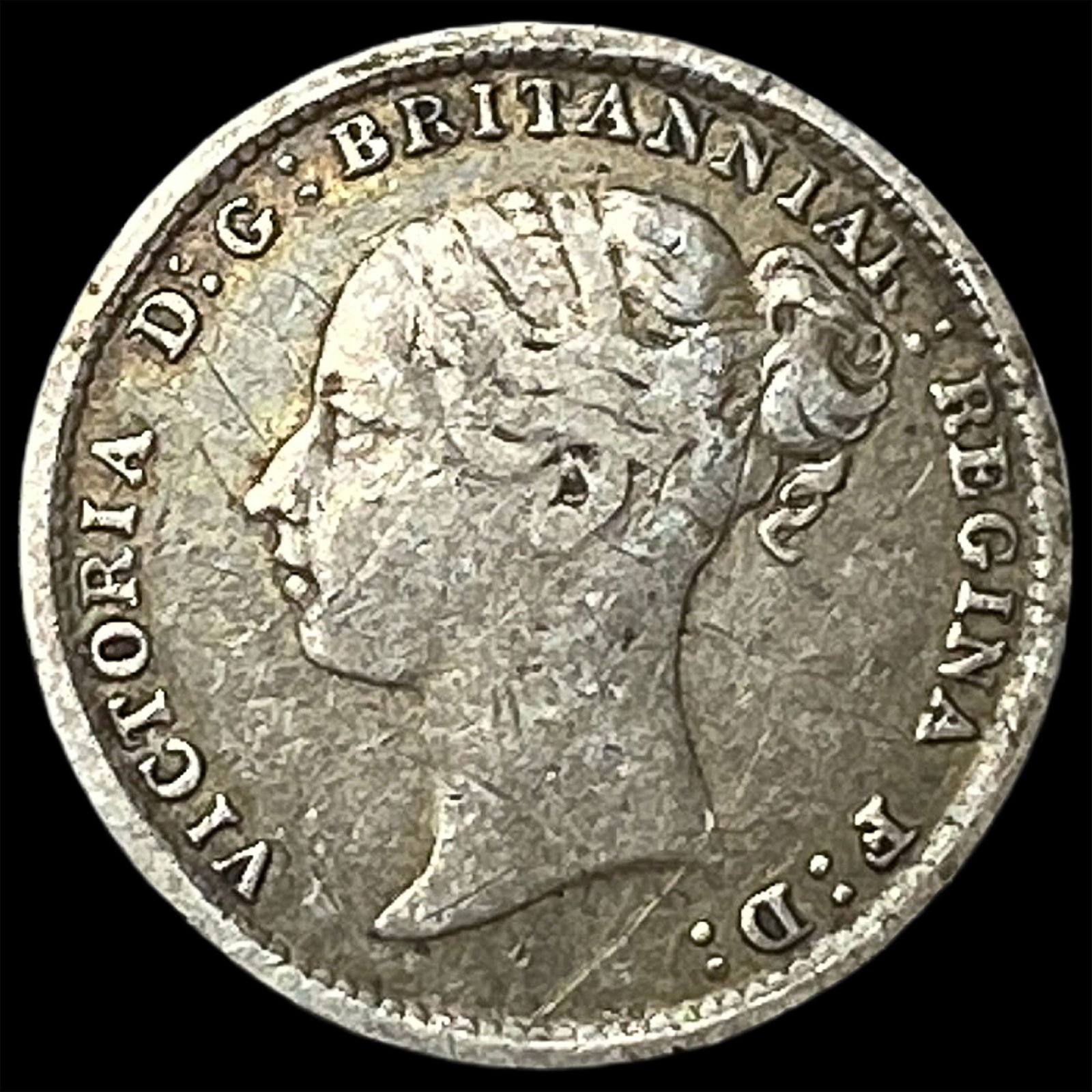 1884 Great Britain Silver 3 Pence CLOSELY UNCIRCULATED (1 of 2)