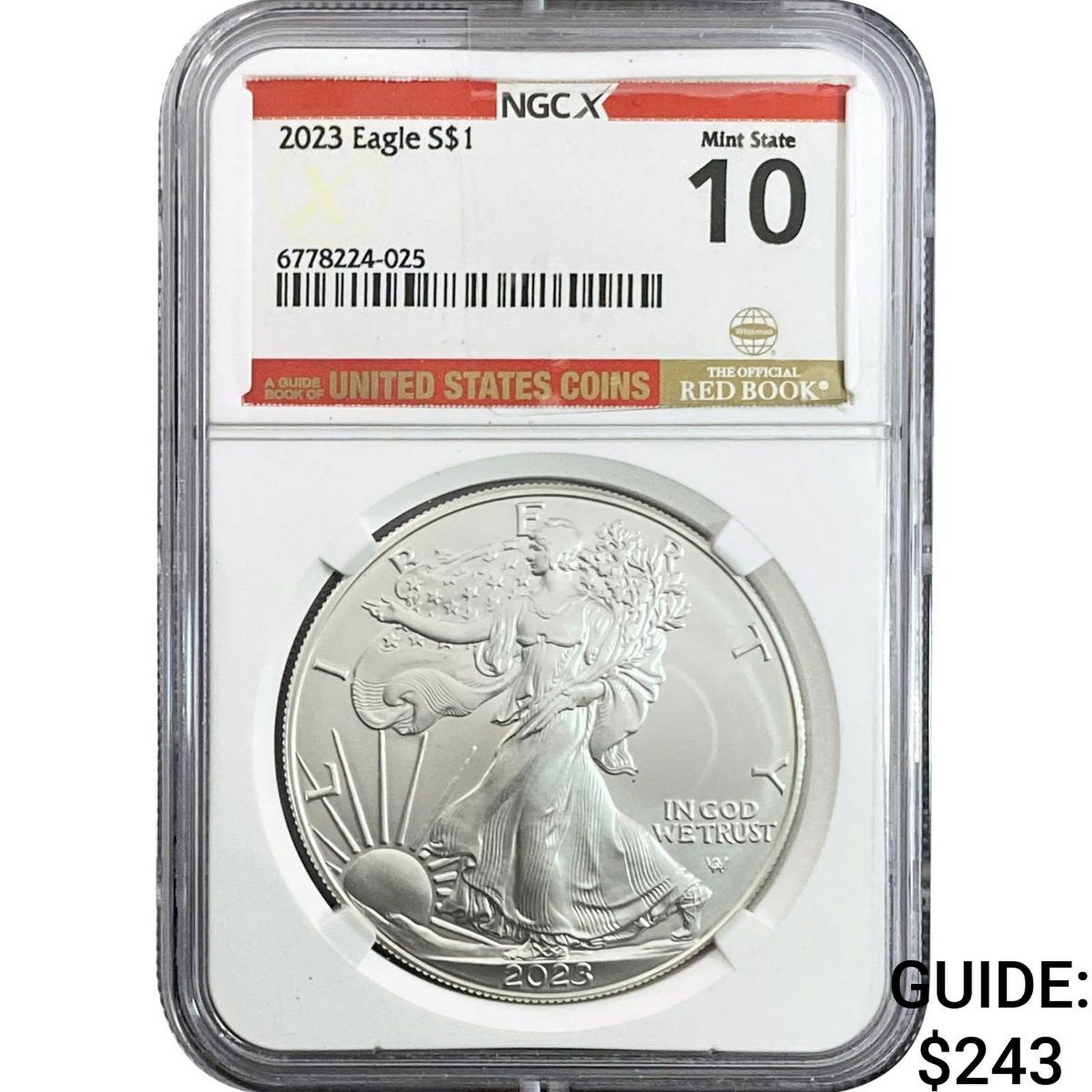2023 Silver Eagle NGC MS10: 2023 Silver Eagle NGC MS10