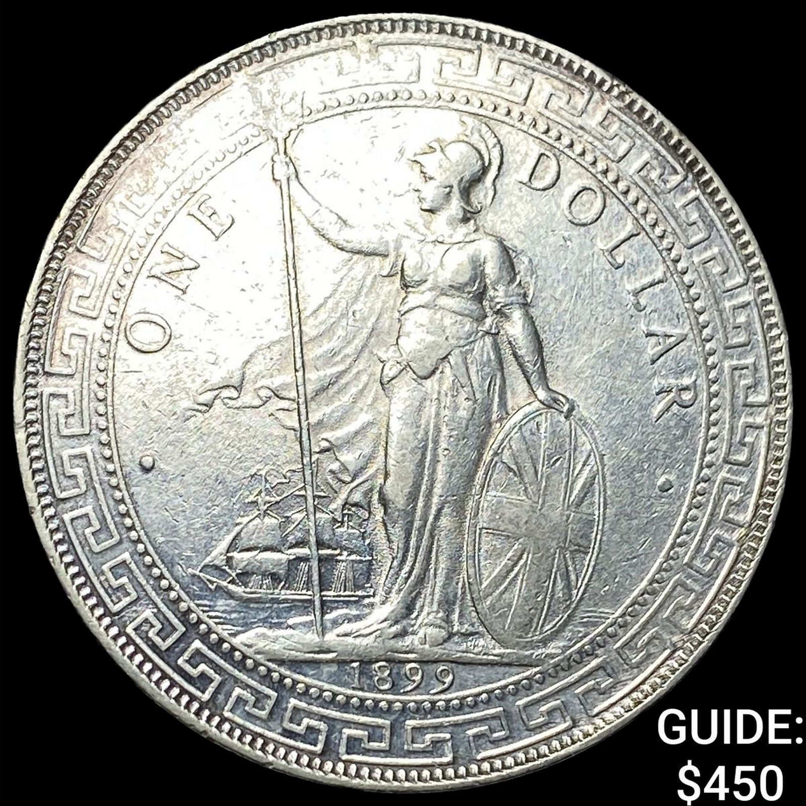 1899-B Great Britain Silver 1 Trade Dollar CHOICE AU: 1899-B Great Britain Silver 1 Trade Dollar CHOICE AU