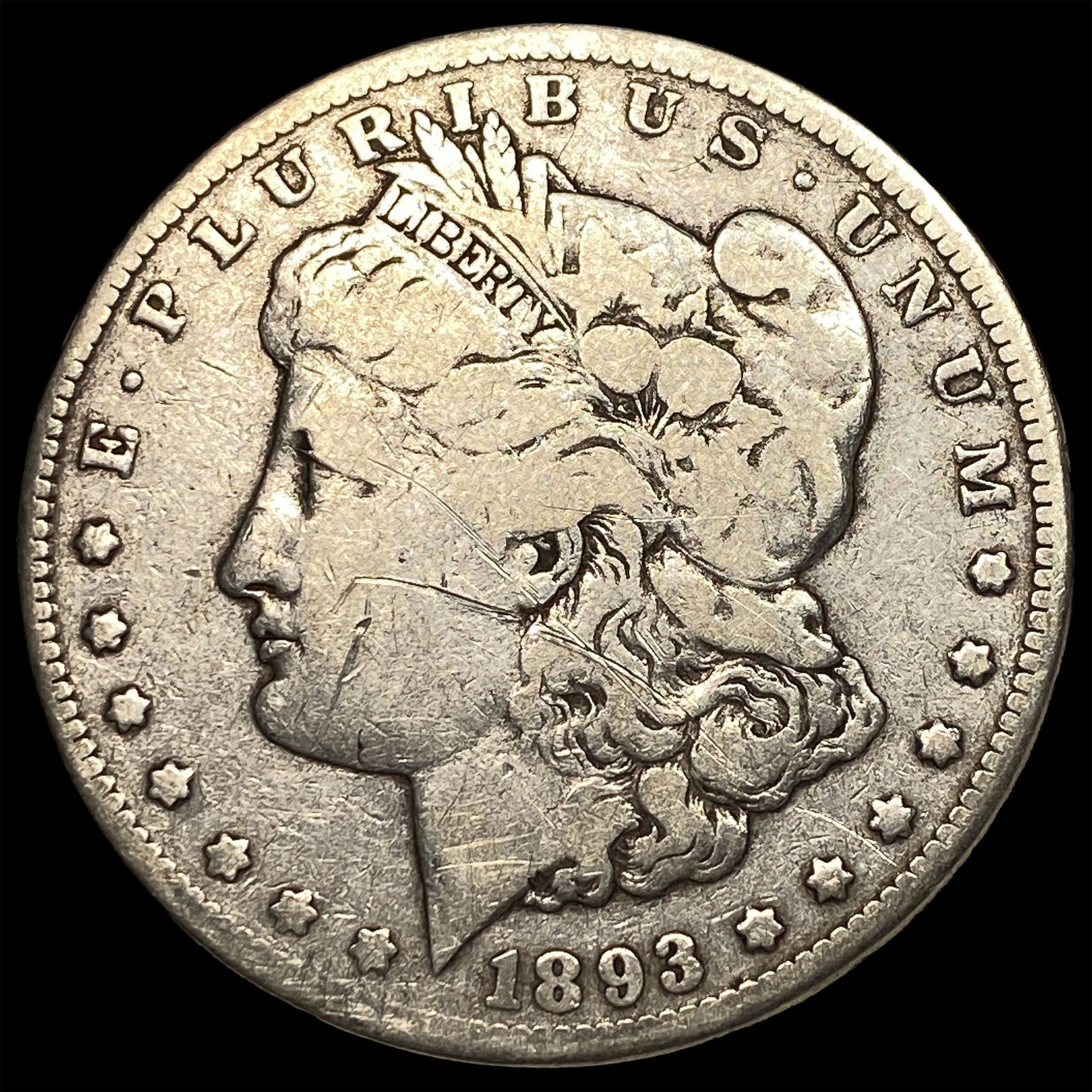 1893-CC Silver Morgan Dollar NICELY CIRCULATED (1 of 2)