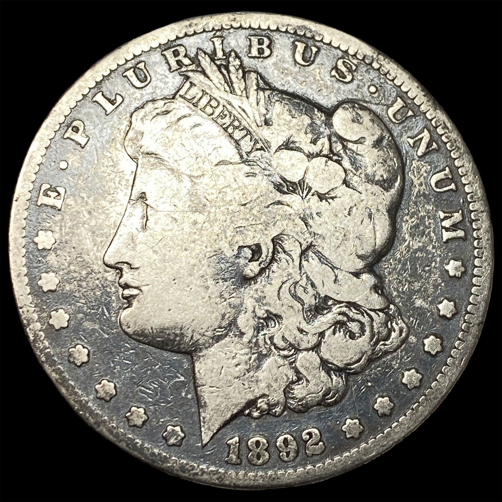 1892-CC Silver Morgan Dollar NICELY CIRCULATED: 1892-CC Silver Morgan Dollar NICELY CIRCULATED