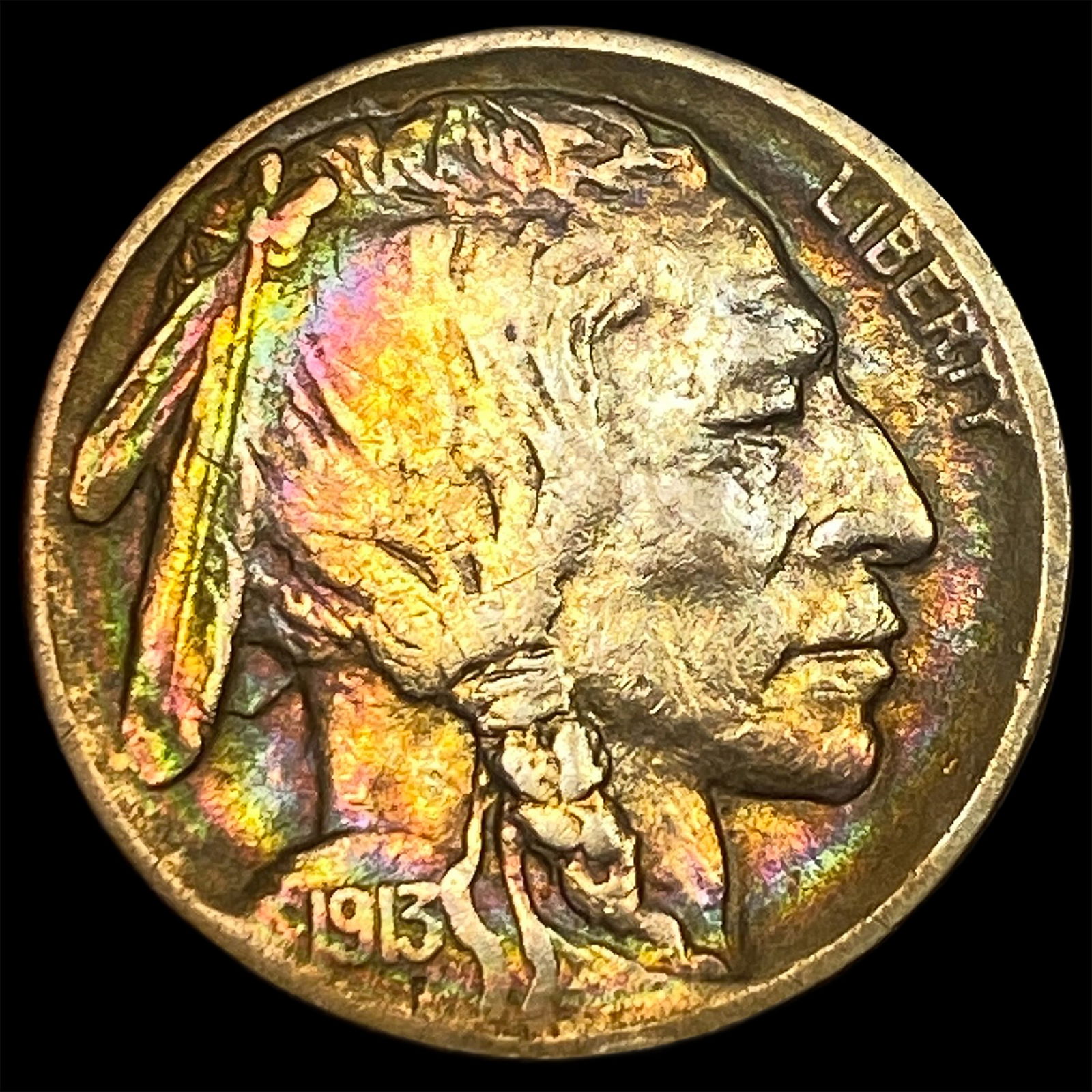1913-D Buffalo Nickel Type 1 CHOICE AU: 1913-D Buffalo Nickel Type 1 CHOICE AU