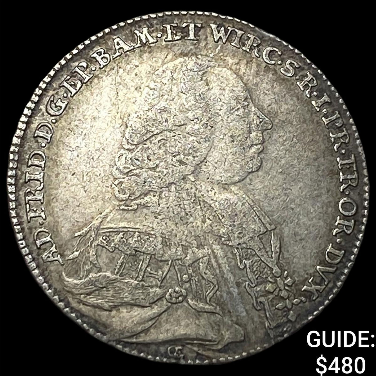1761 Germany, Wurzburg Silver 10 Kreuzer NEARLY UNCIRCULATED: 1761 Germany, Wurzburg Silver 10 Kreuzer NEARLY UNCIRCULATED