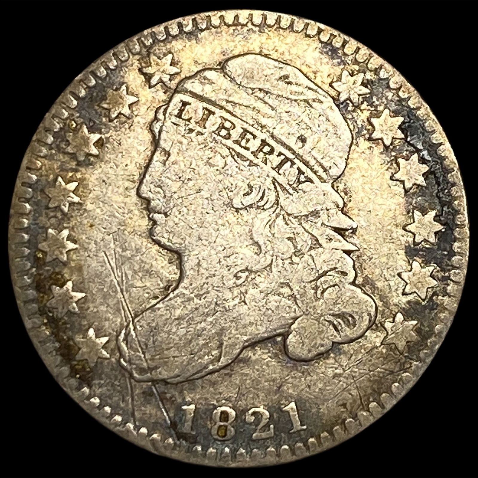 1821 Capped Bust Dime NICELY CIRCULATED (1 of 2)