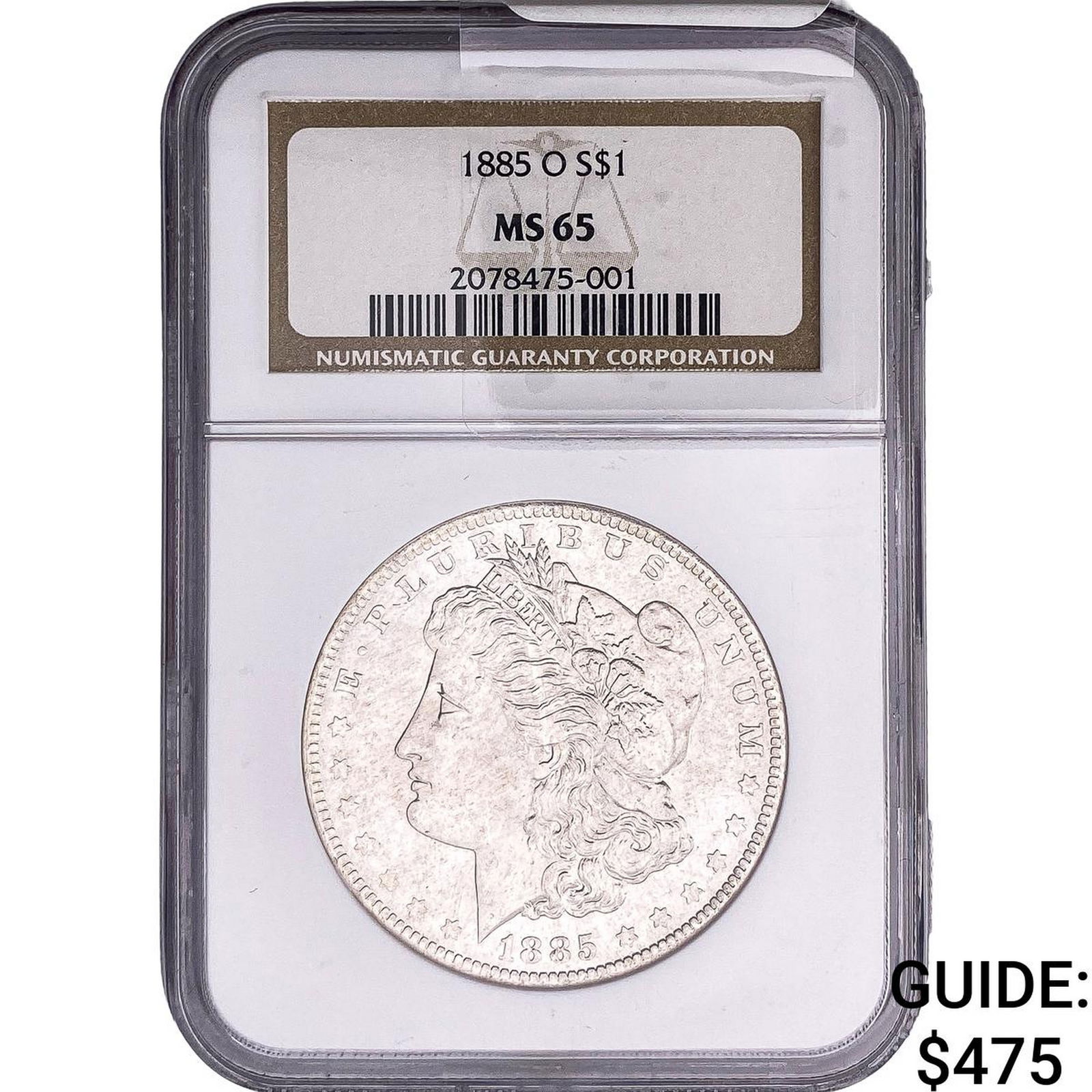 1885-O Morgan Silver Dollar NGC MS65: 1885-O Morgan Silver Dollar NGC MS65