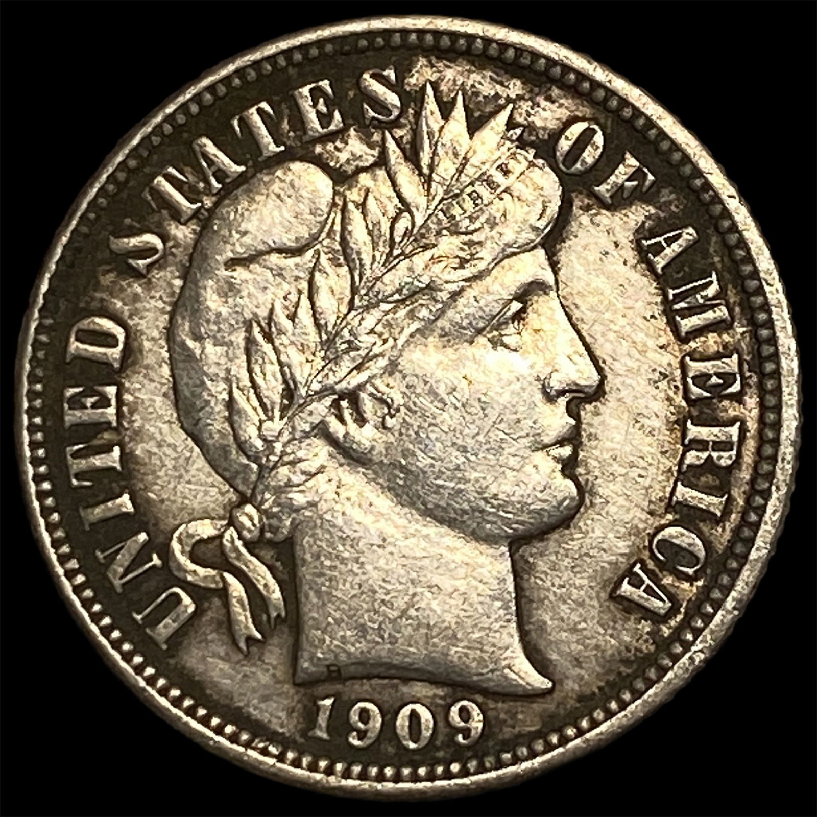 1909-O Silver Barber Dime UNCIRCULATED: 1909-O Silver Barber Dime UNCIRCULATED